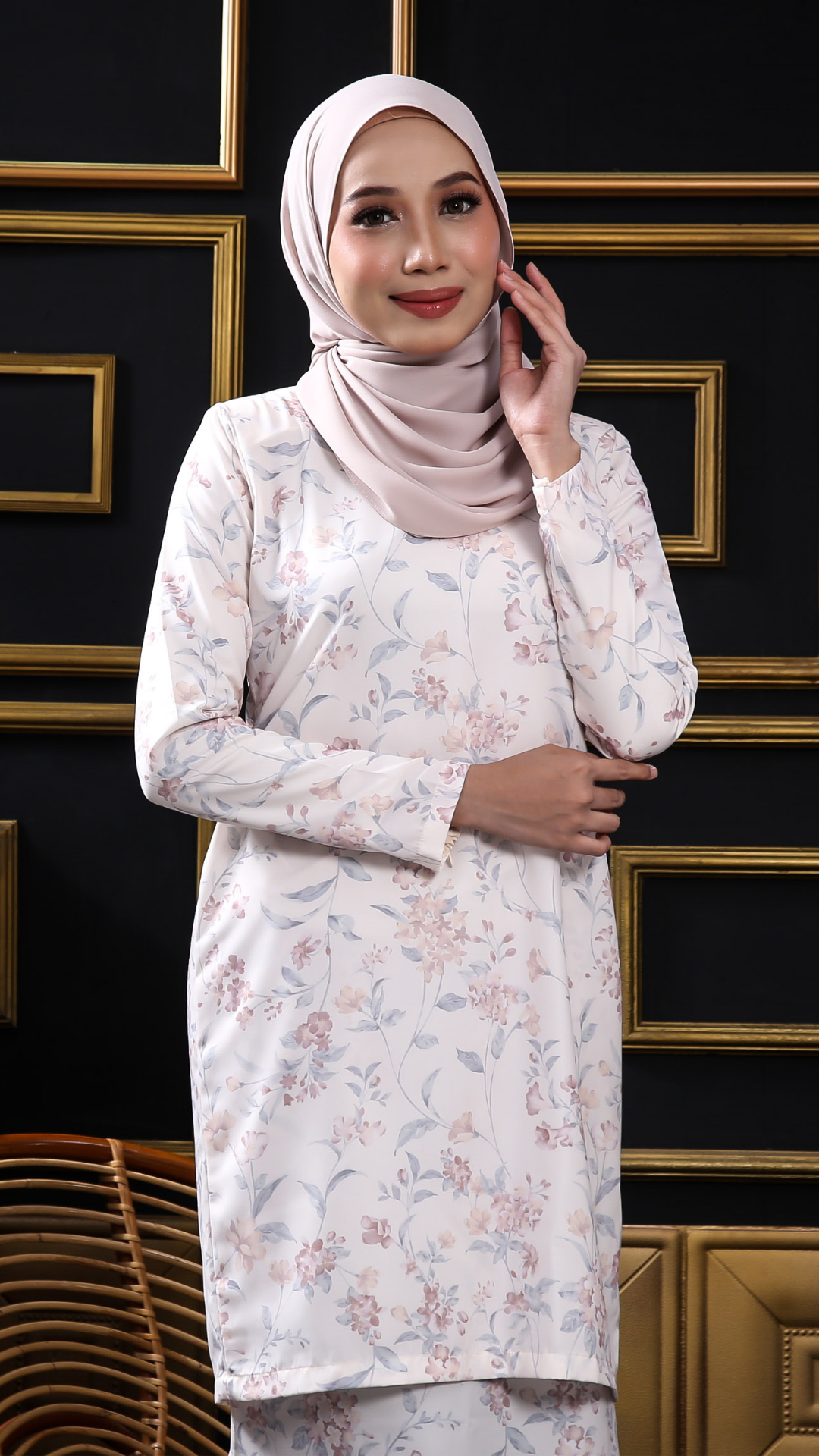 Kurung Modern Lunaria in Nude Brown