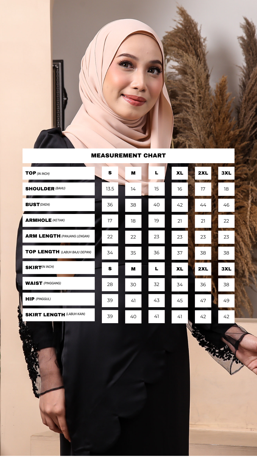 Onora Kurung - Black