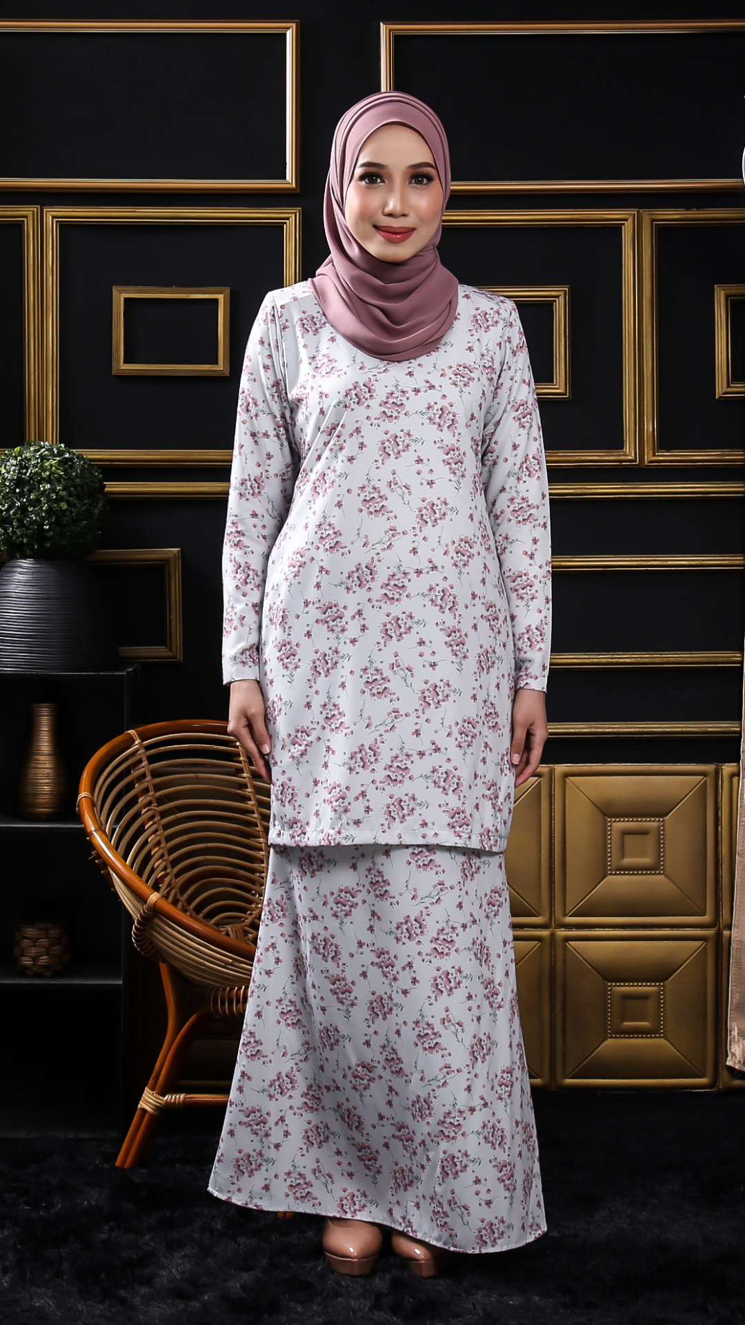 Kurung Modern Lavinia in Fuschia Purple