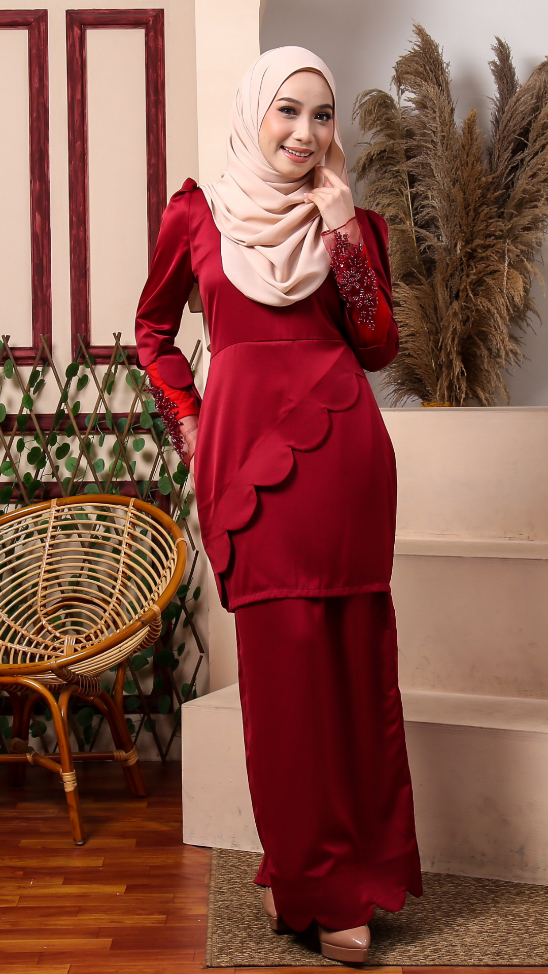 Onora Kurung - Rose Red