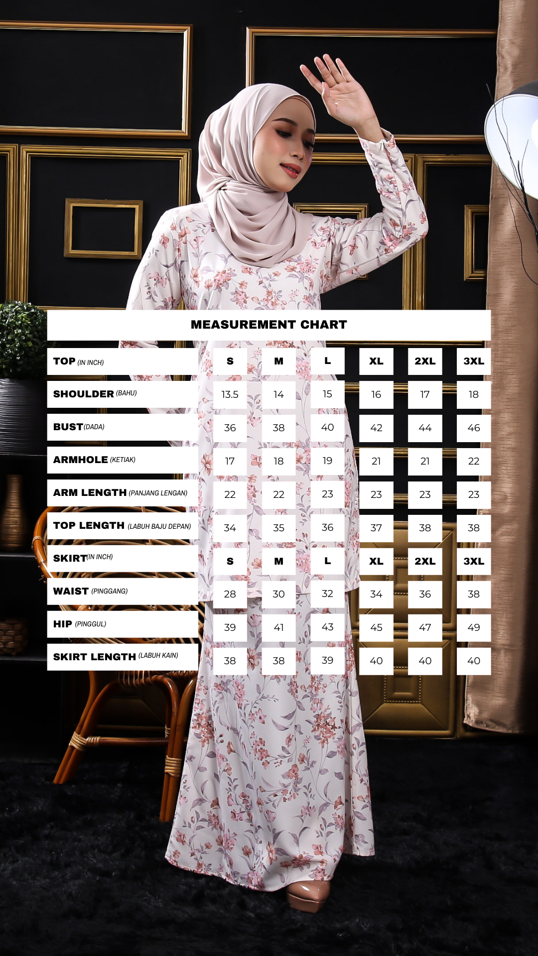 Kurung Modern Lunaria in Nude Pink