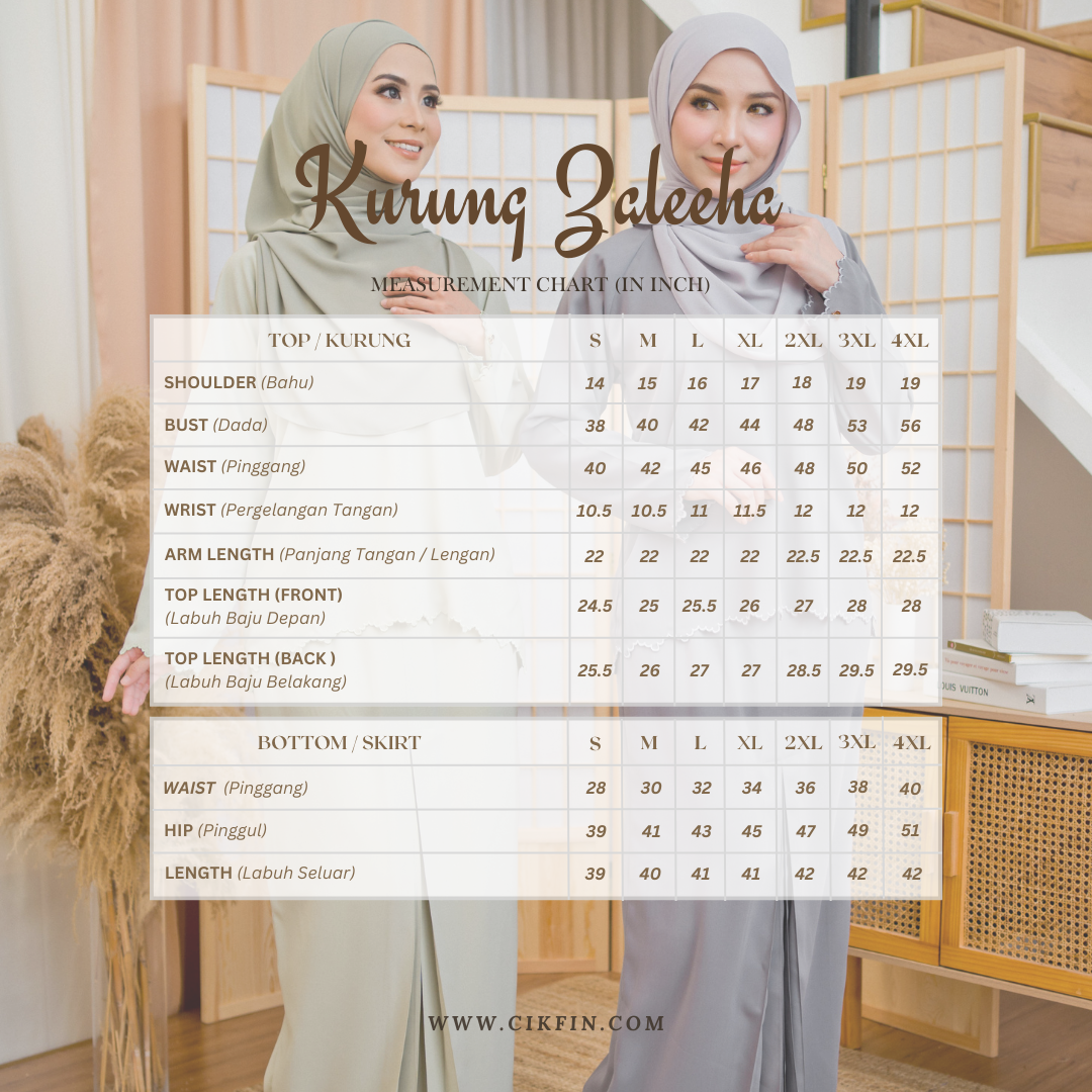 Kurung Zaleeha - Cream Ivory