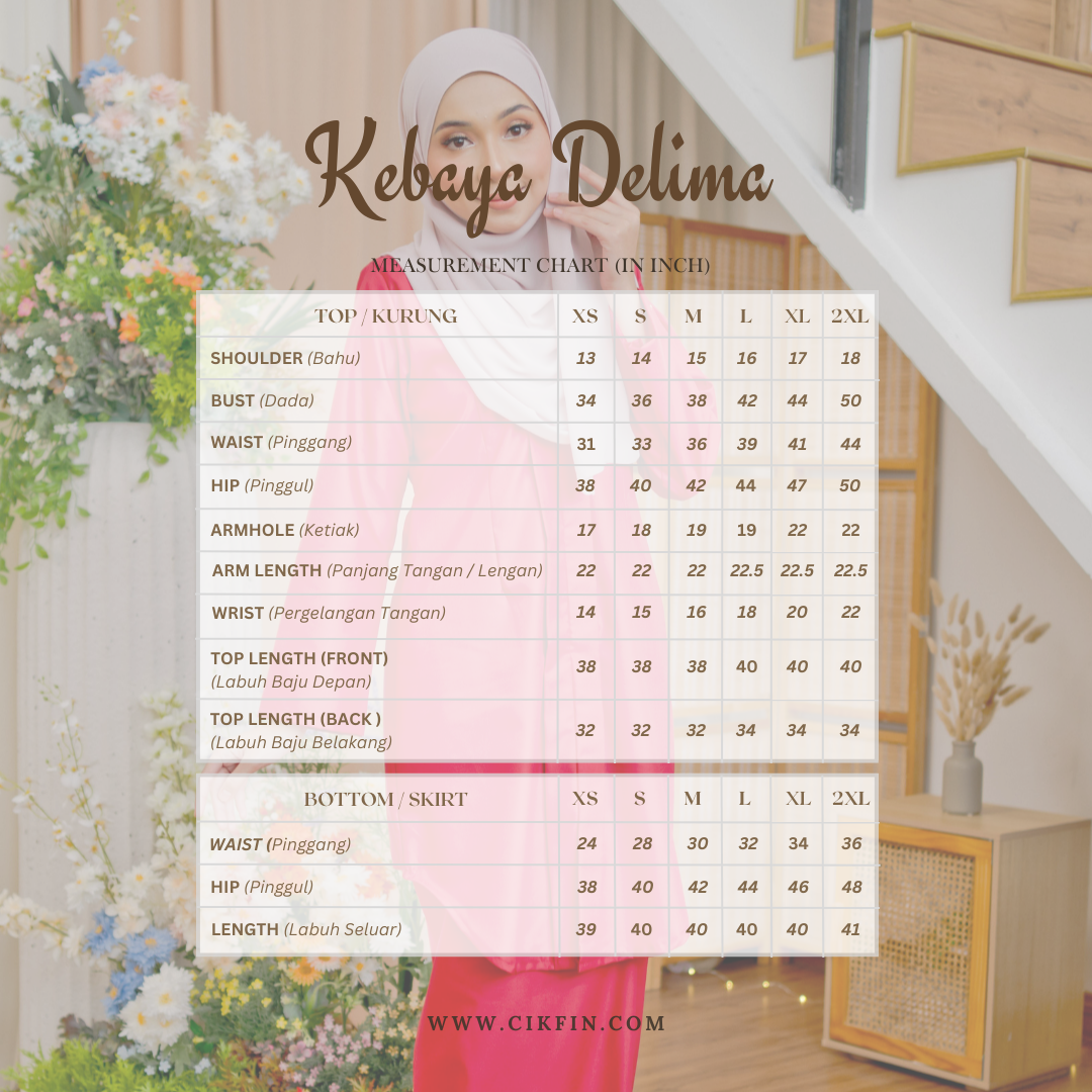 Kebaya Delima - Phthalo Green