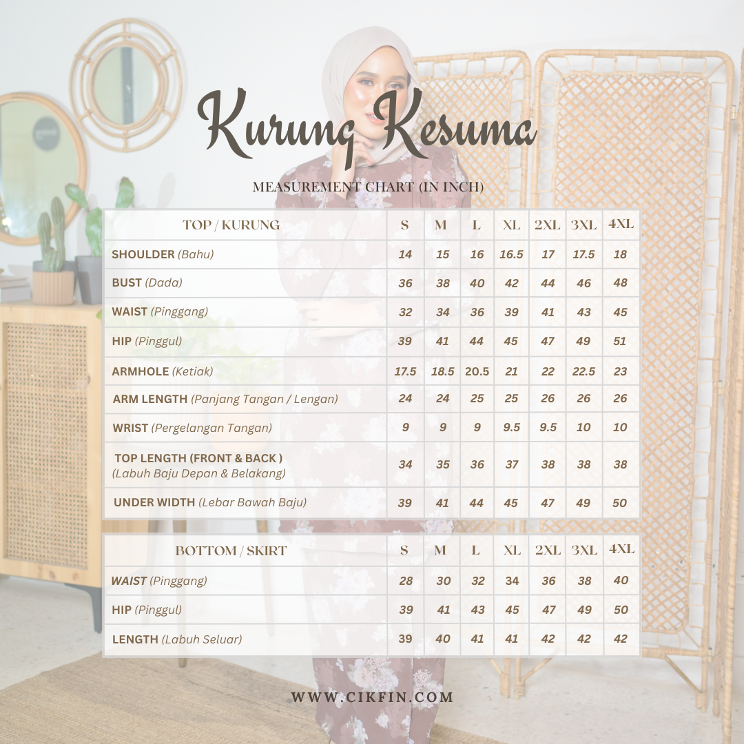 Kurung Kesuma - Coffee Brown