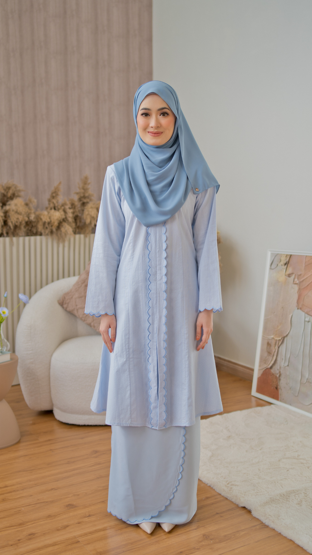 Kurung Anggerik Sari  - Baby Blue