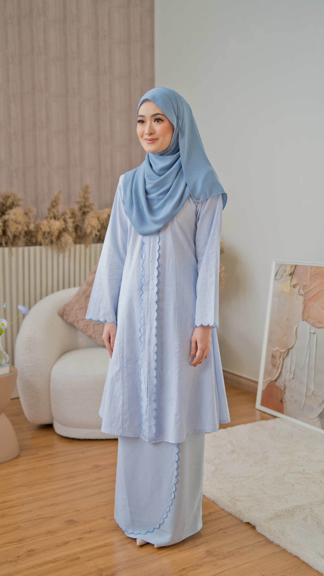 Kurung Anggerik Sari  - Baby Blue