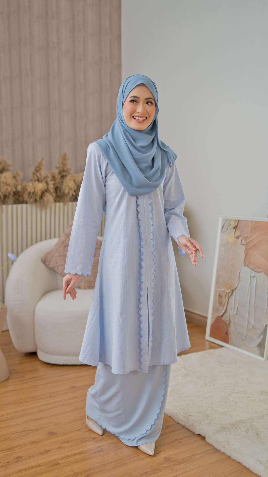 Kurung Anggerik Sari  - Baby Blue