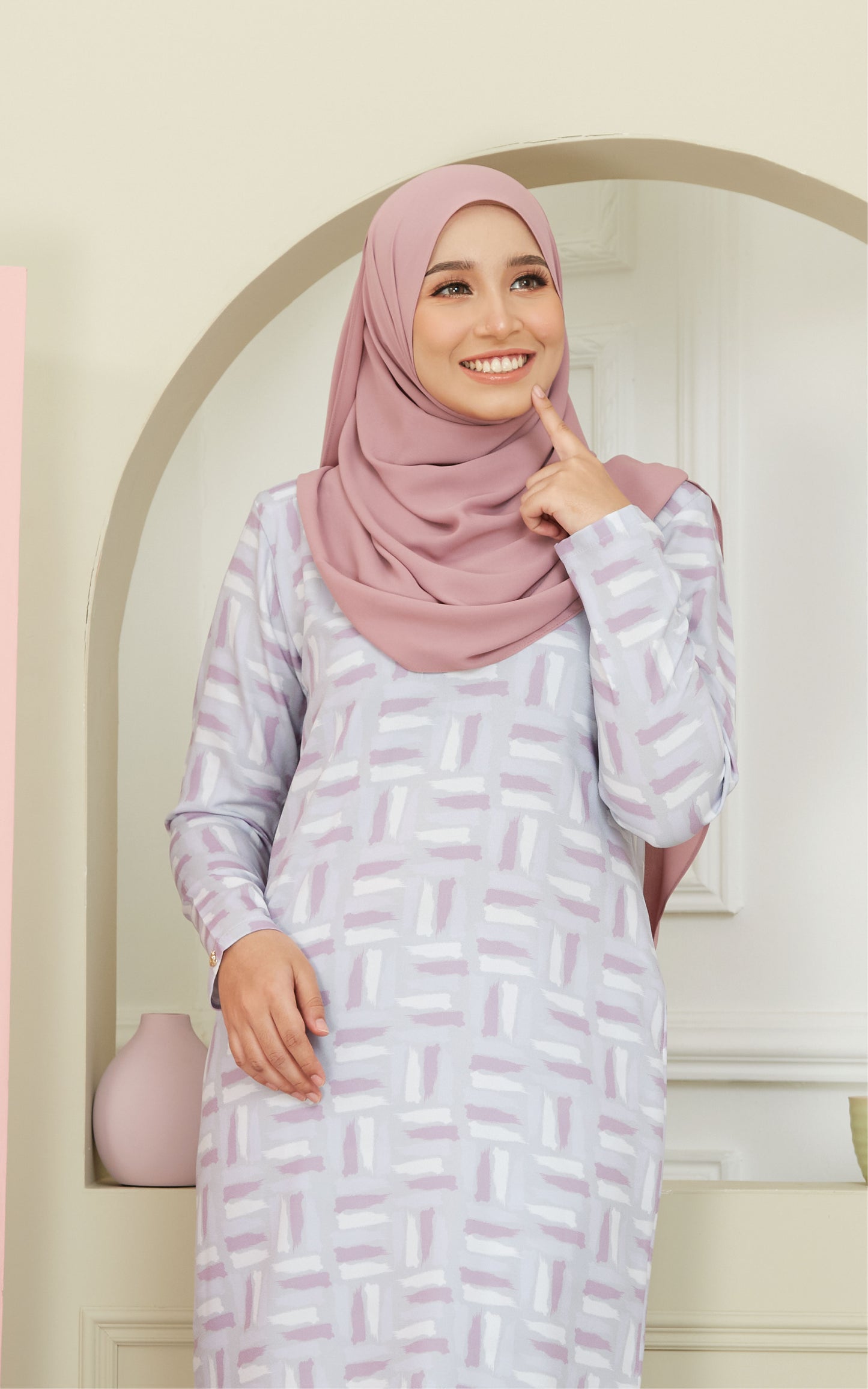 Kurung Modern Fatima in Mix Purple