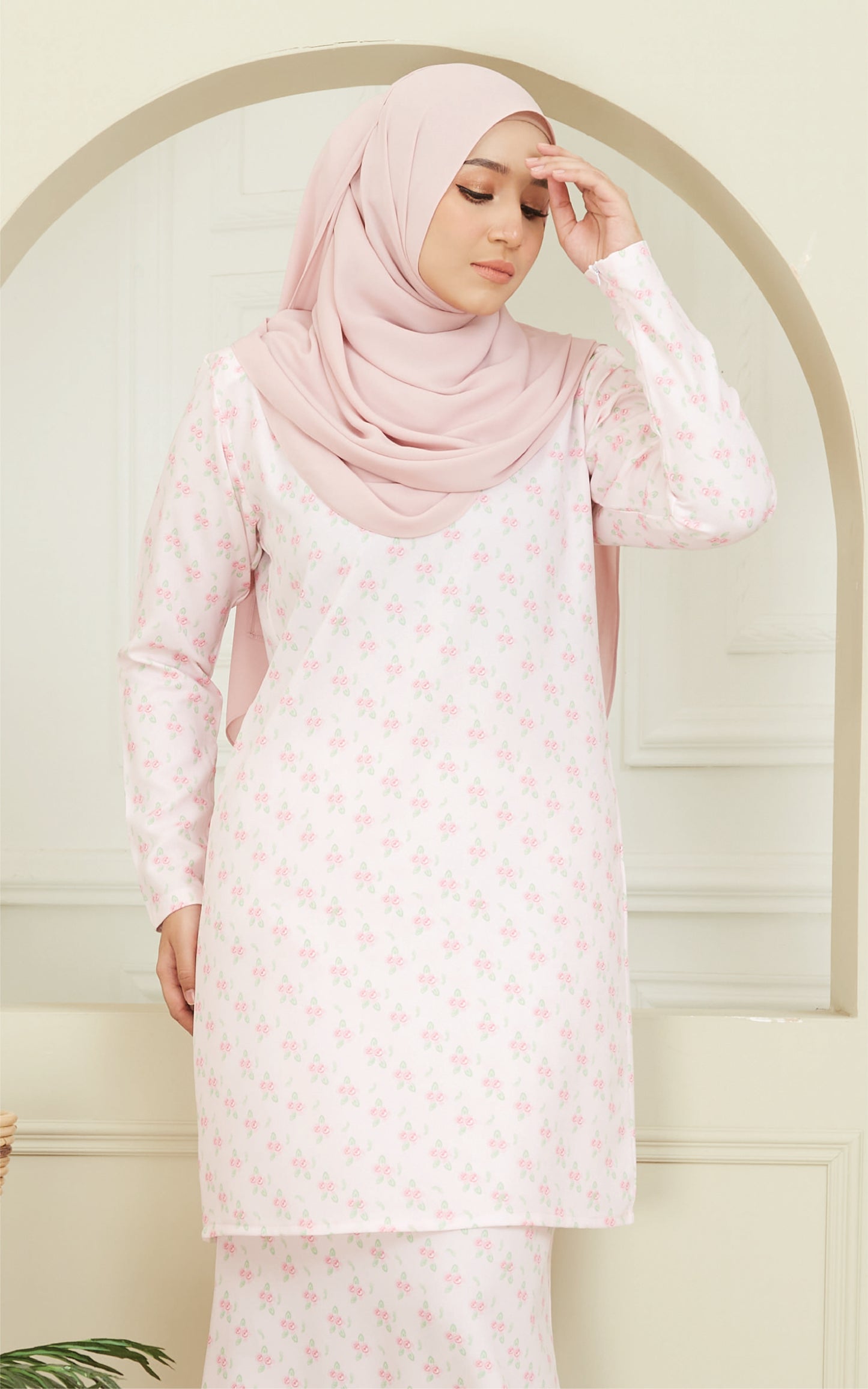 Kurung Modern Julia in Love Pink