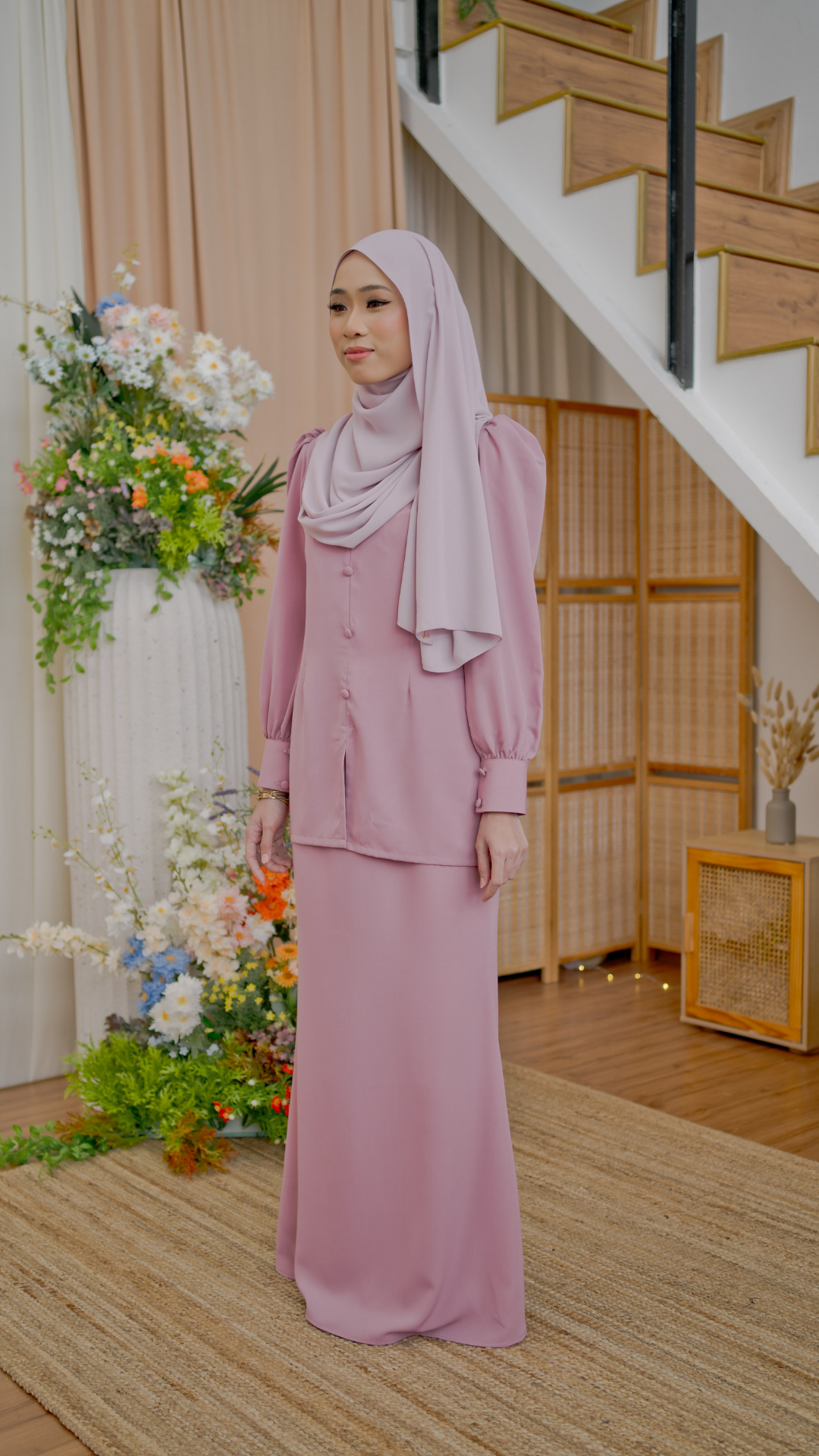 Kurung Latifa - Blush Pink