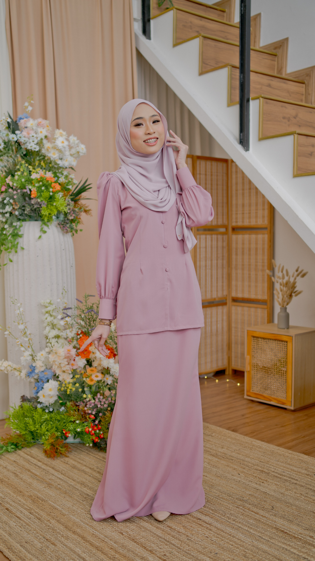 Kurung Latifa - Blush Pink