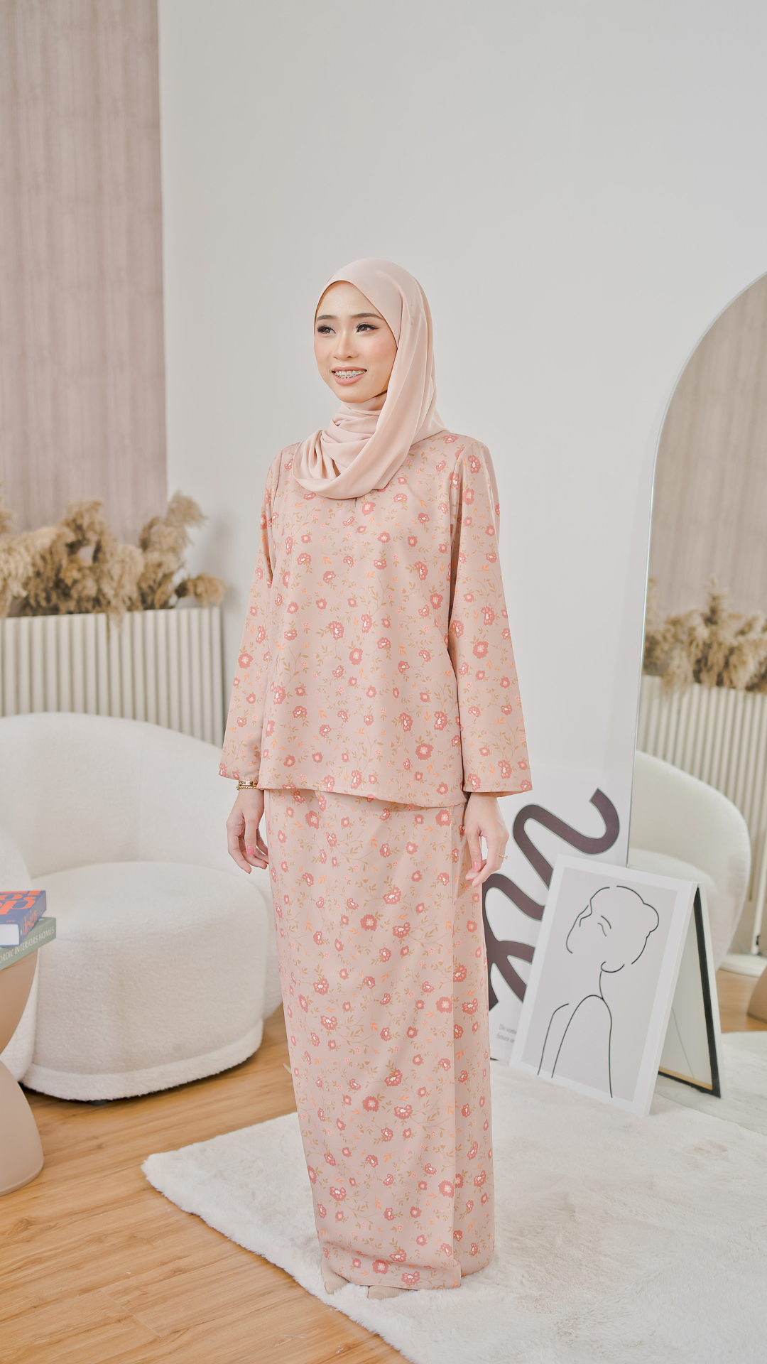 Kurung Athalia - Caramel