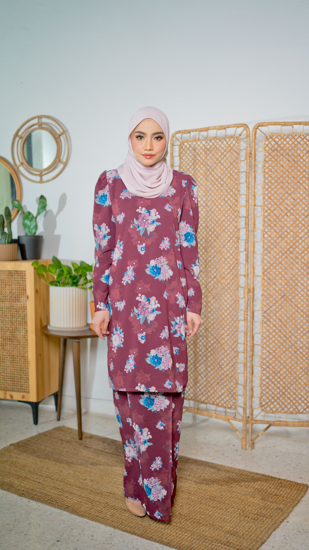 Kurung Kesuma - Dark Maroon