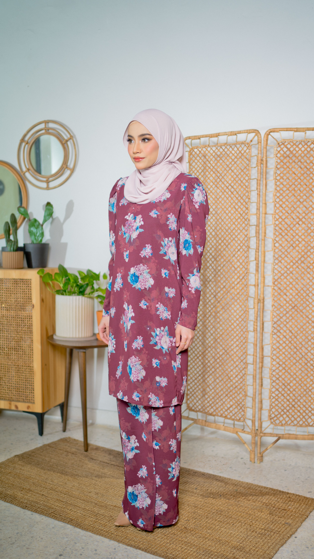 Kurung Kesuma - Dark Maroon