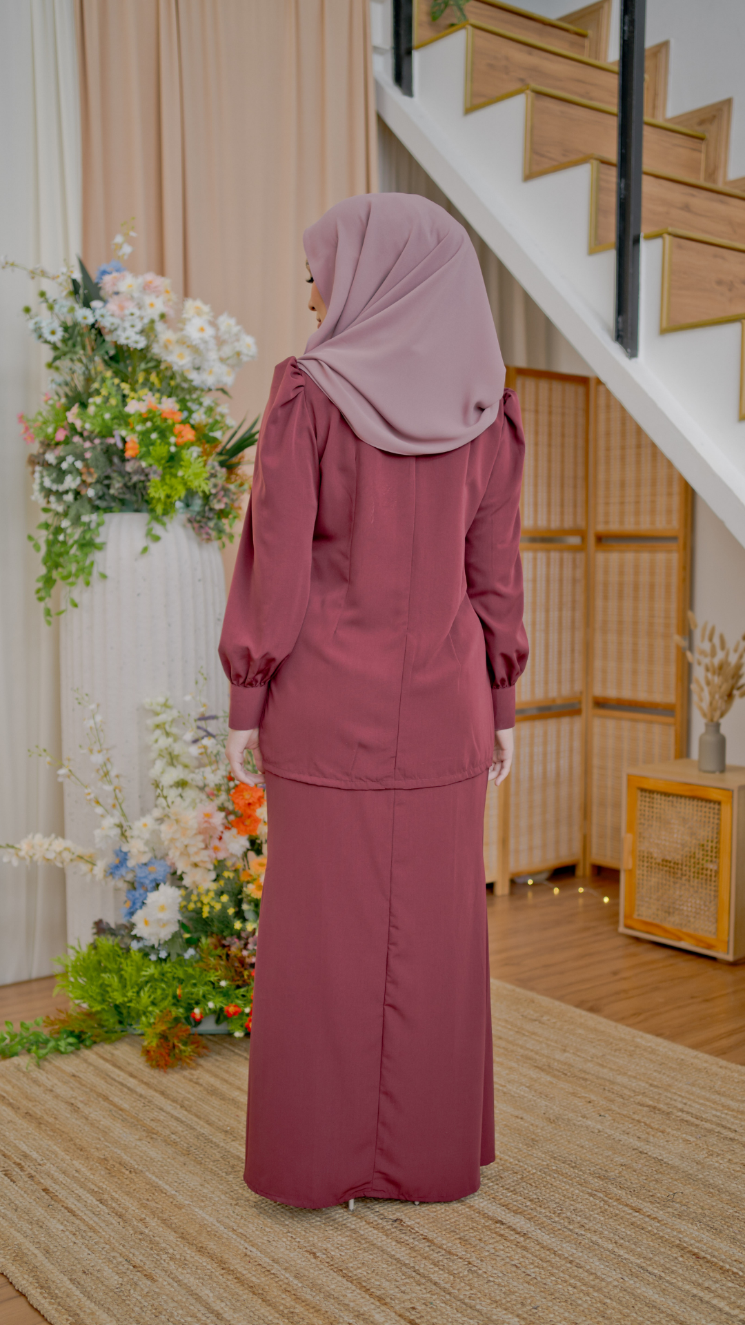 Kurung Latifa - Dark Maroon