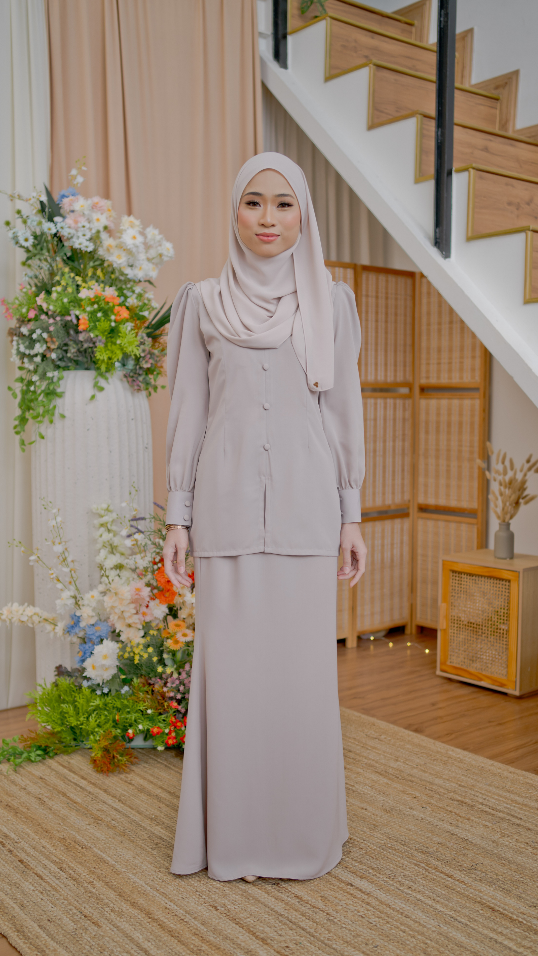 Kurung Latifa - Dusty Grey