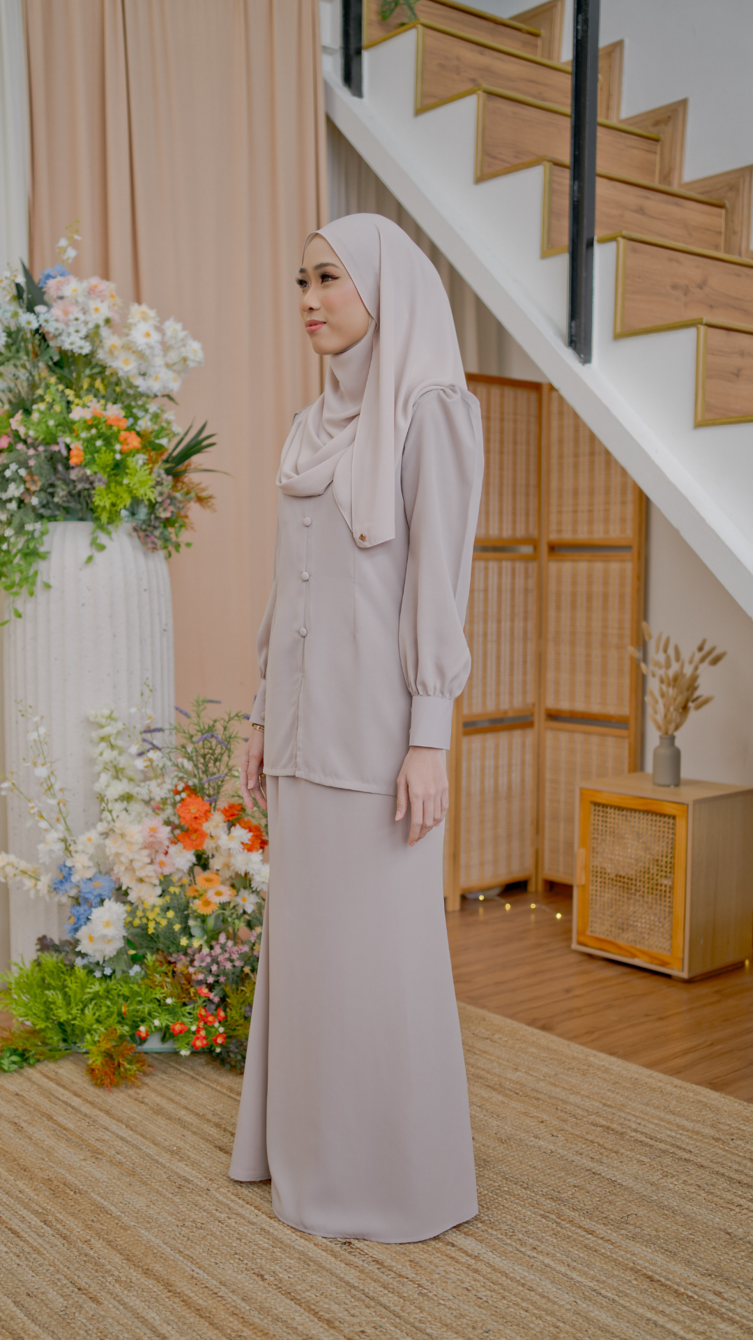 Kurung Latifa - Dusty Grey