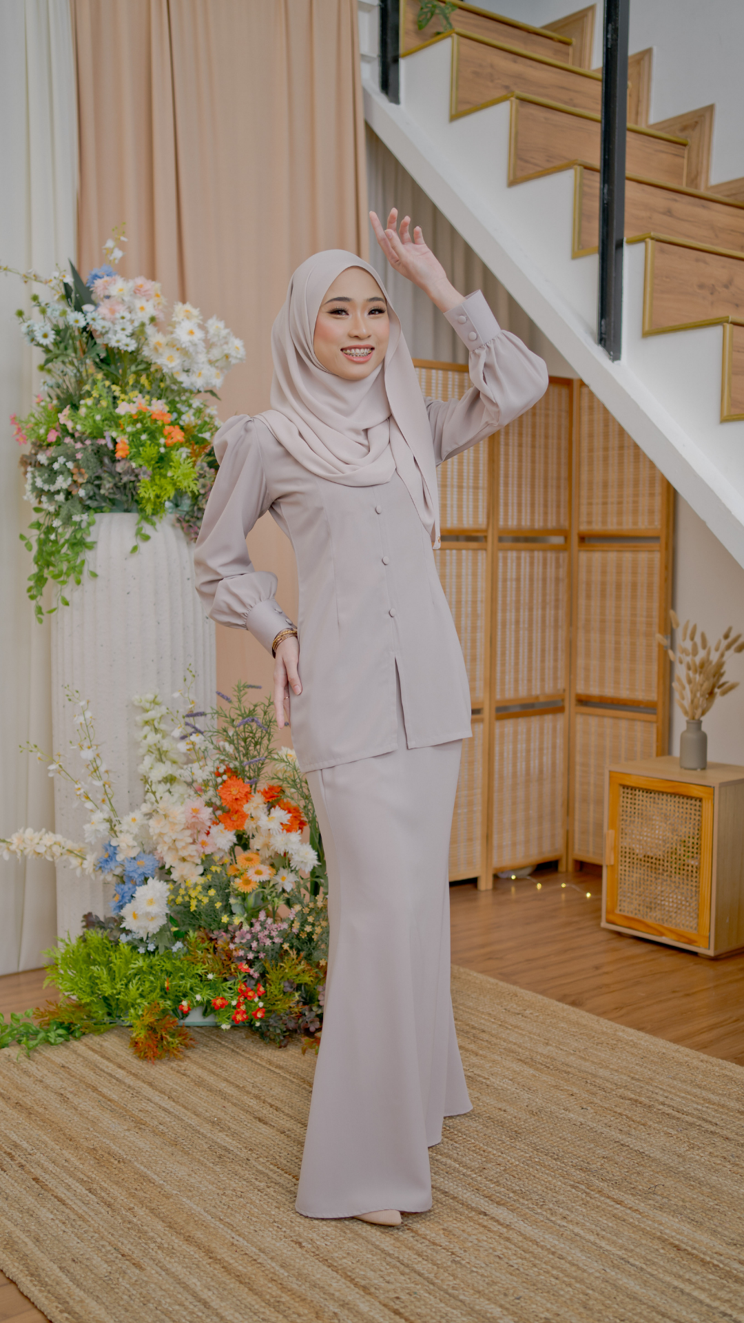 Kurung Latifa - Dusty Grey