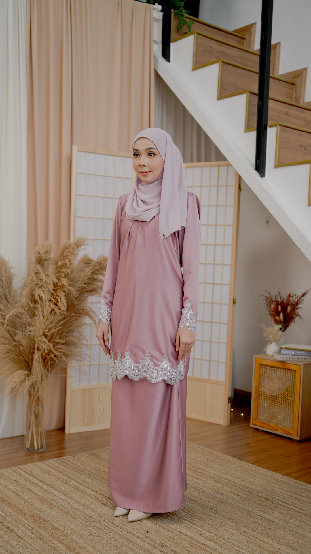 Kurung Mawar - Dusty Pink