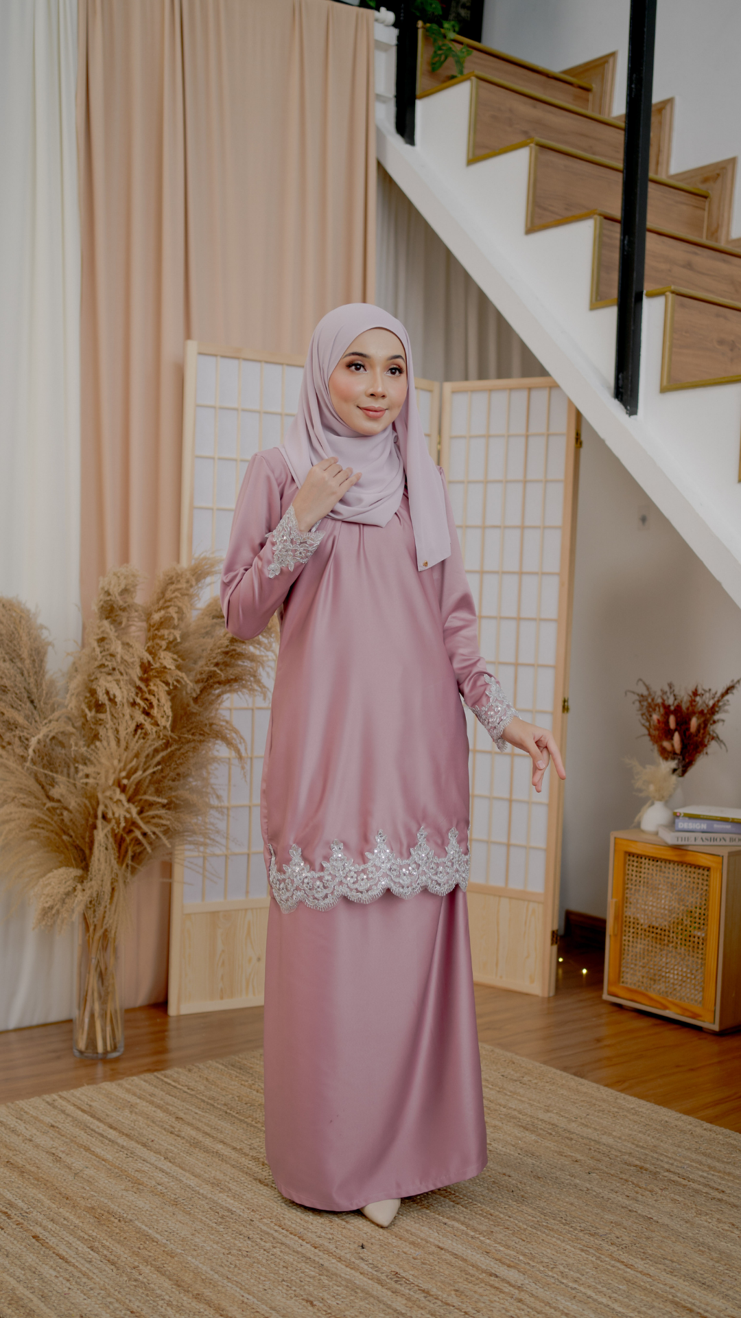 Kurung Mawar - Dusty Pink