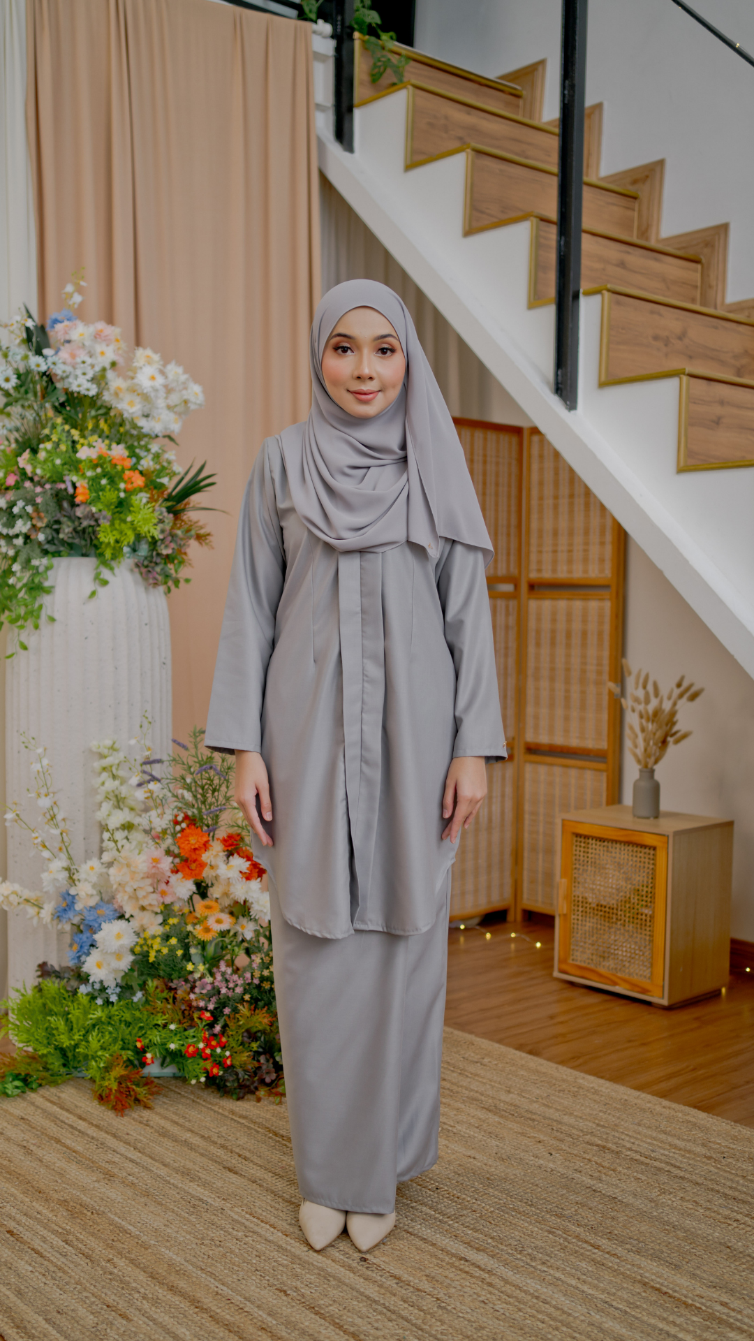 Kebaya Delima - Grey