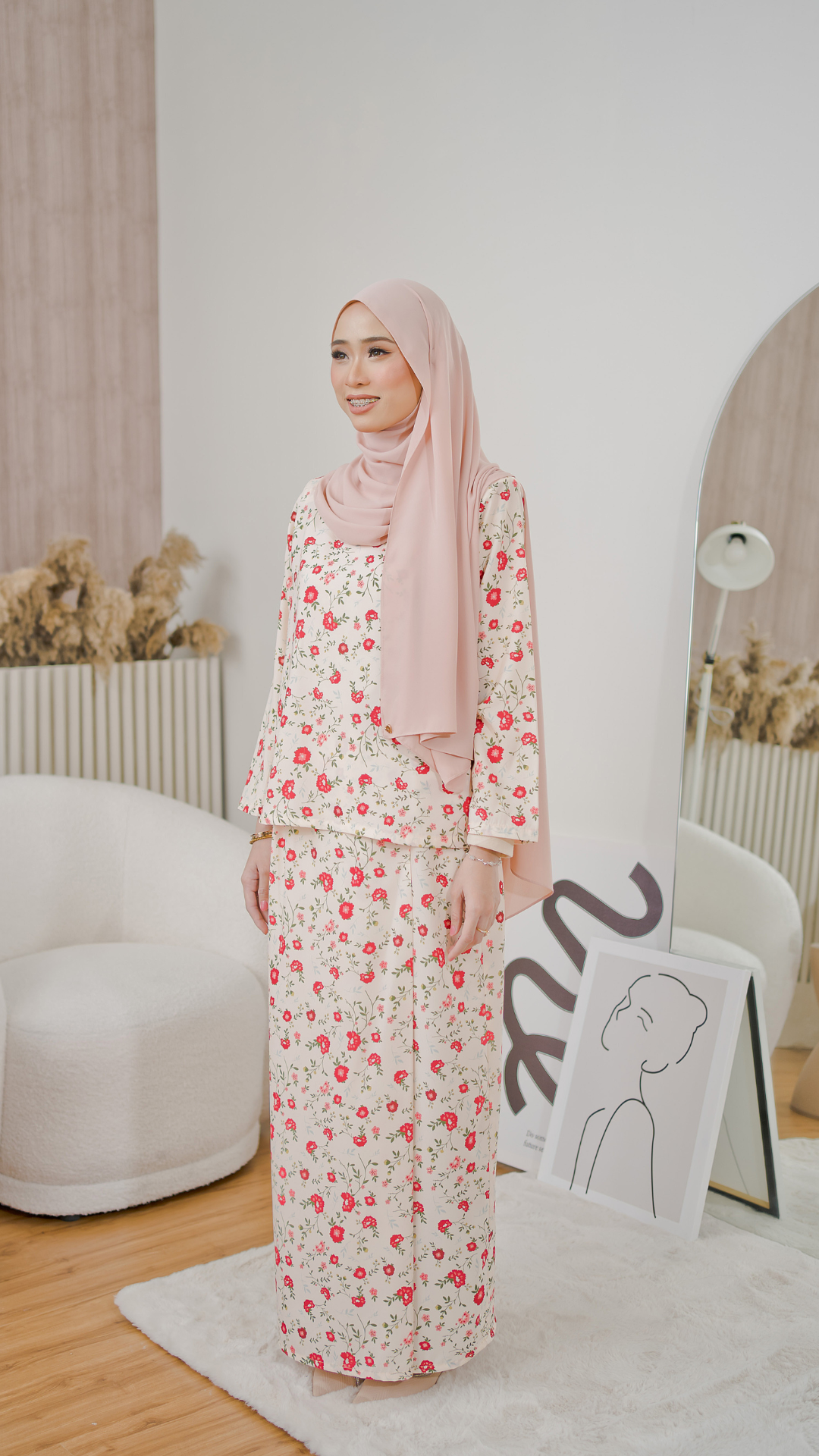 Kurung Athalia - Light Ivory