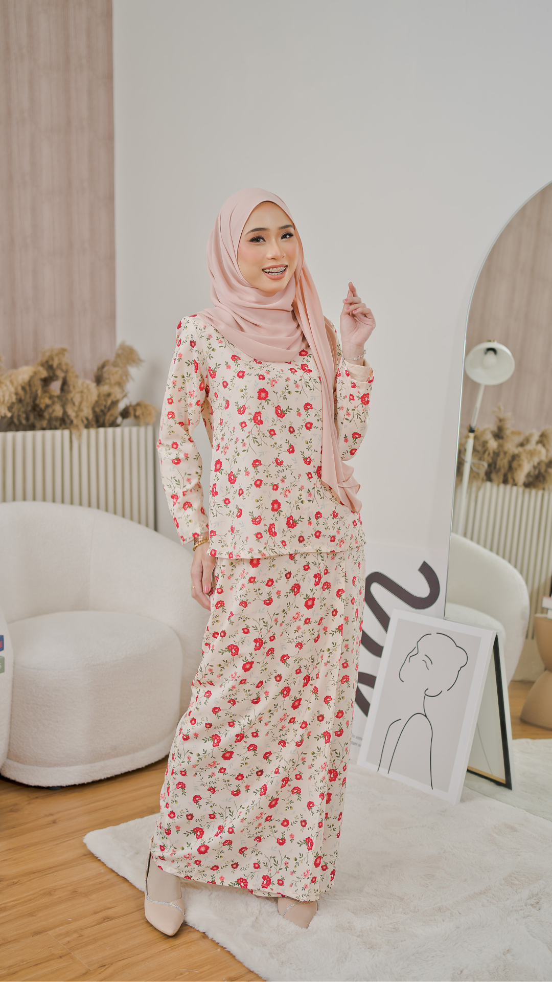 Kurung Athalia - Light Ivory