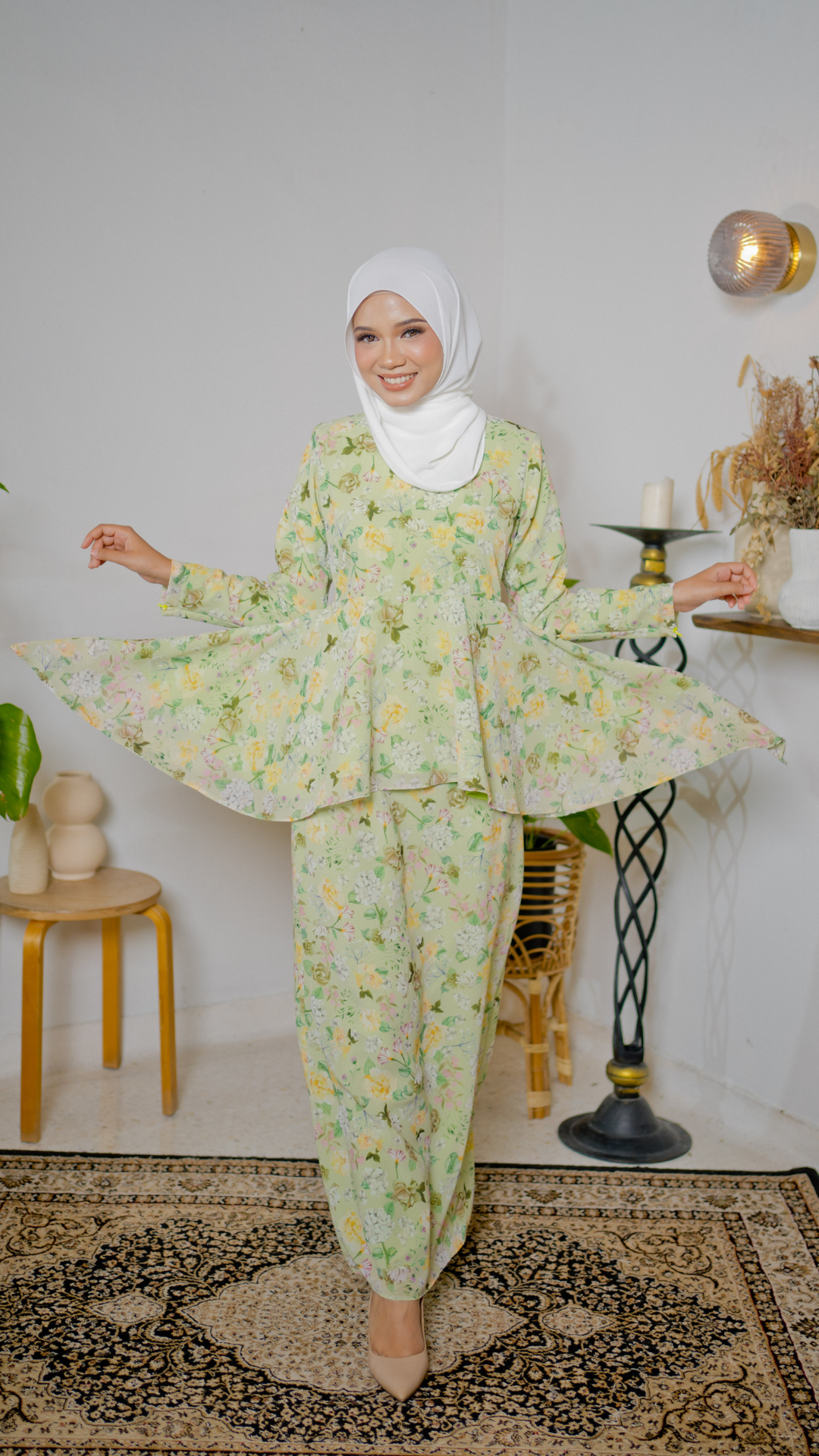 Kurung Juwita - Lime Green