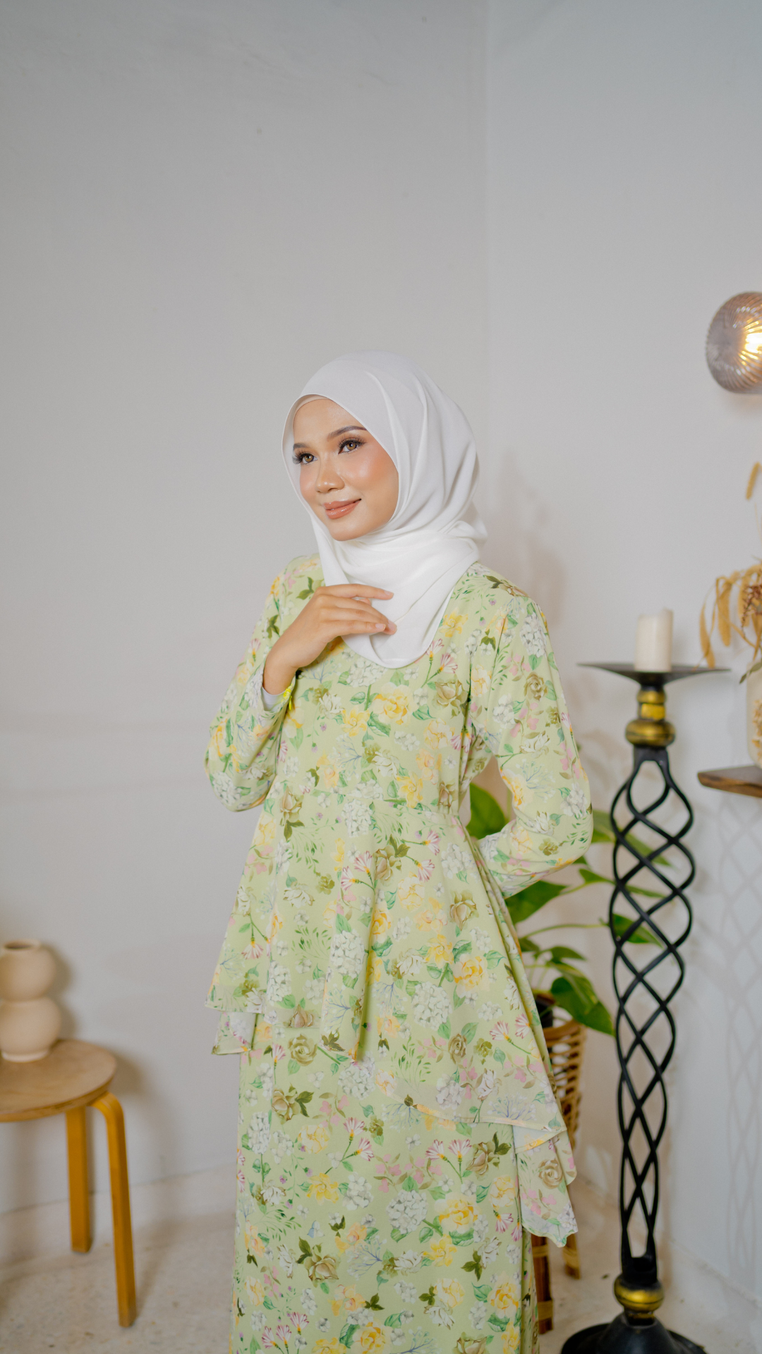 Kurung Juwita - Lime Green