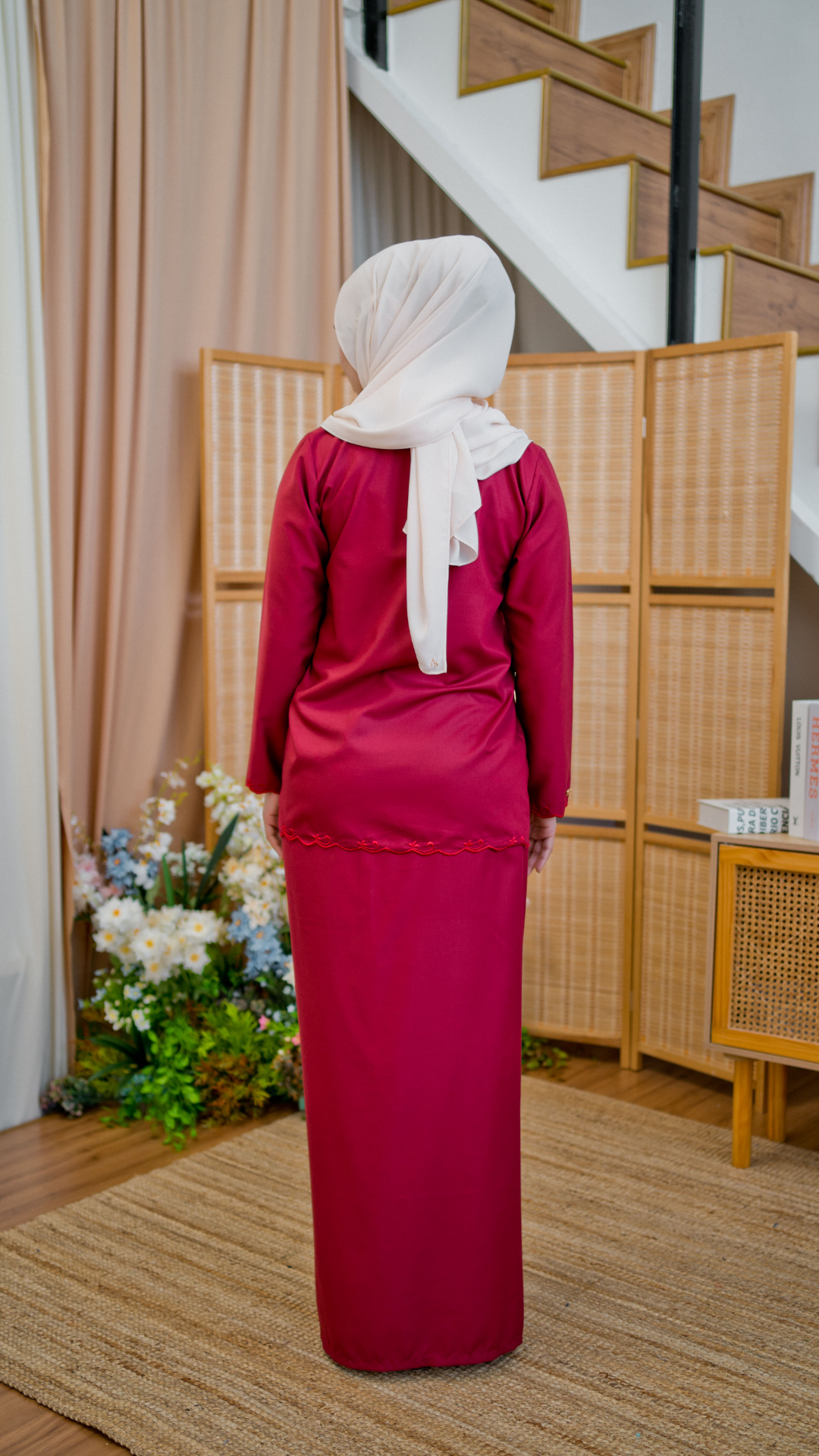 Kurung Azizah - Maroon