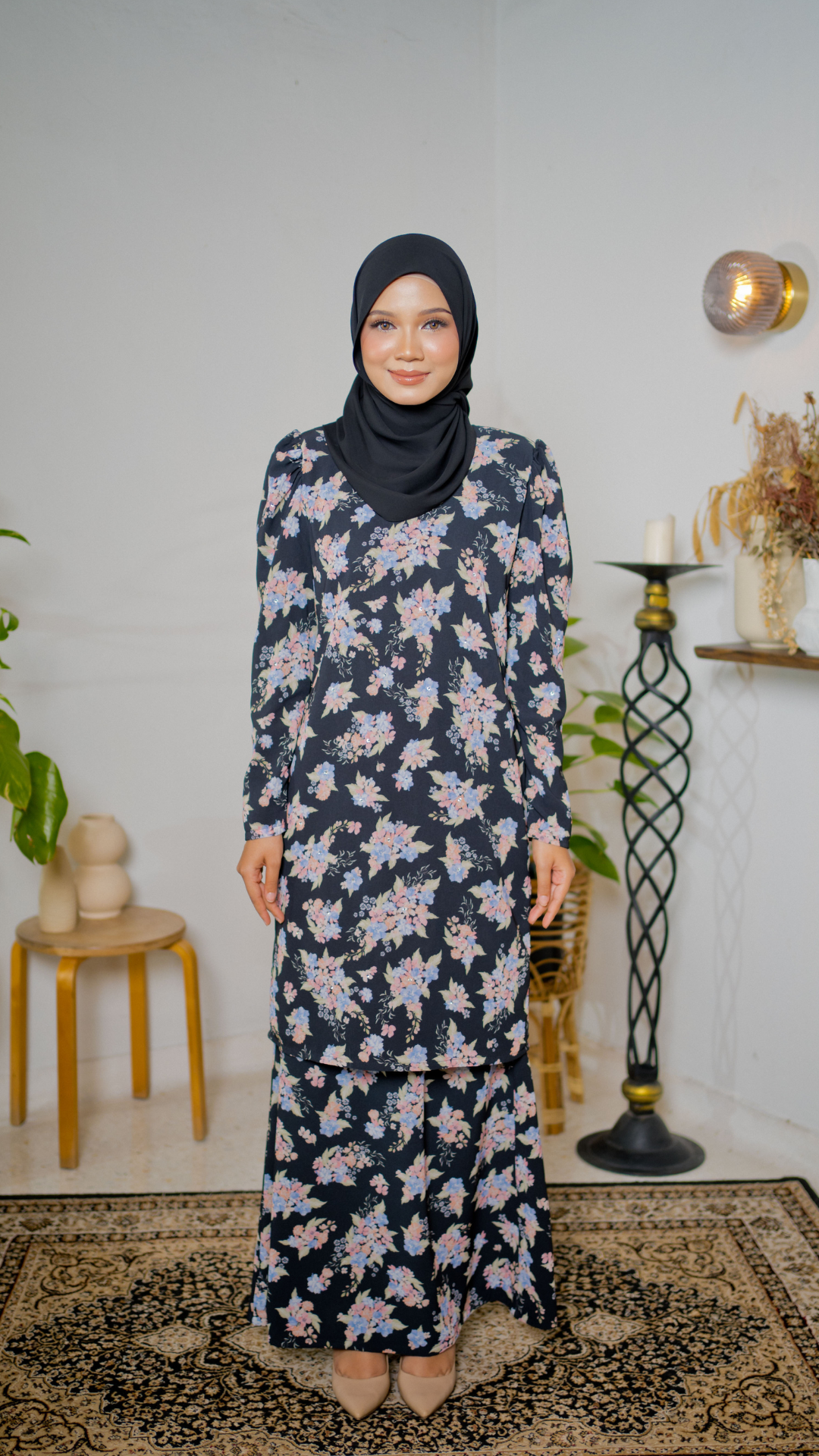 Kurung Maharani - Midnight Black