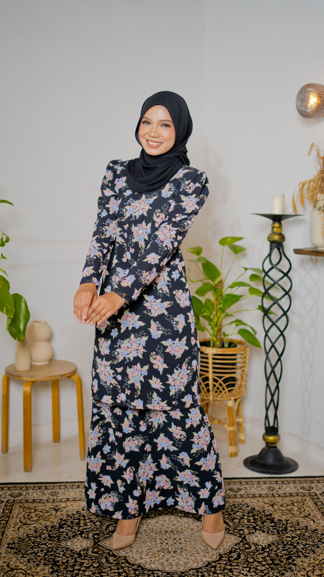 Kurung Maharani - Midnight Black