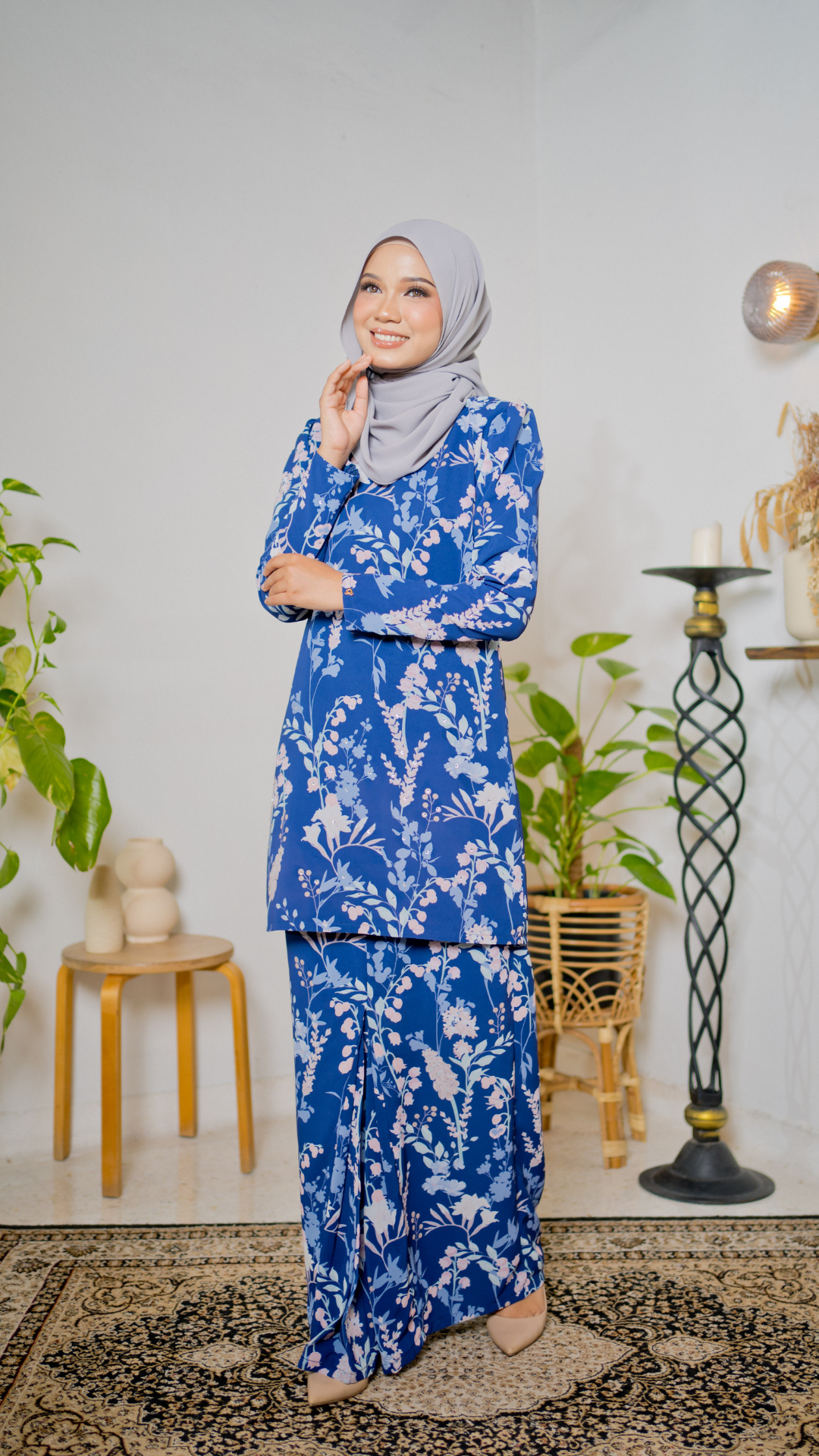 Kurung Bidasari - Navy Blue