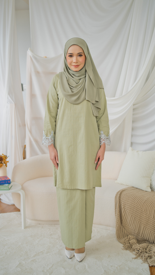 Kurung Dewi - Olive Green