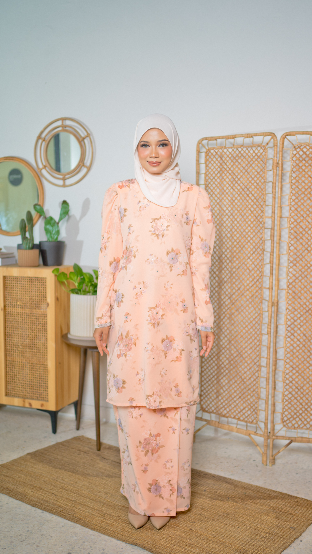 Kurung Kesuma - Pastel Cream