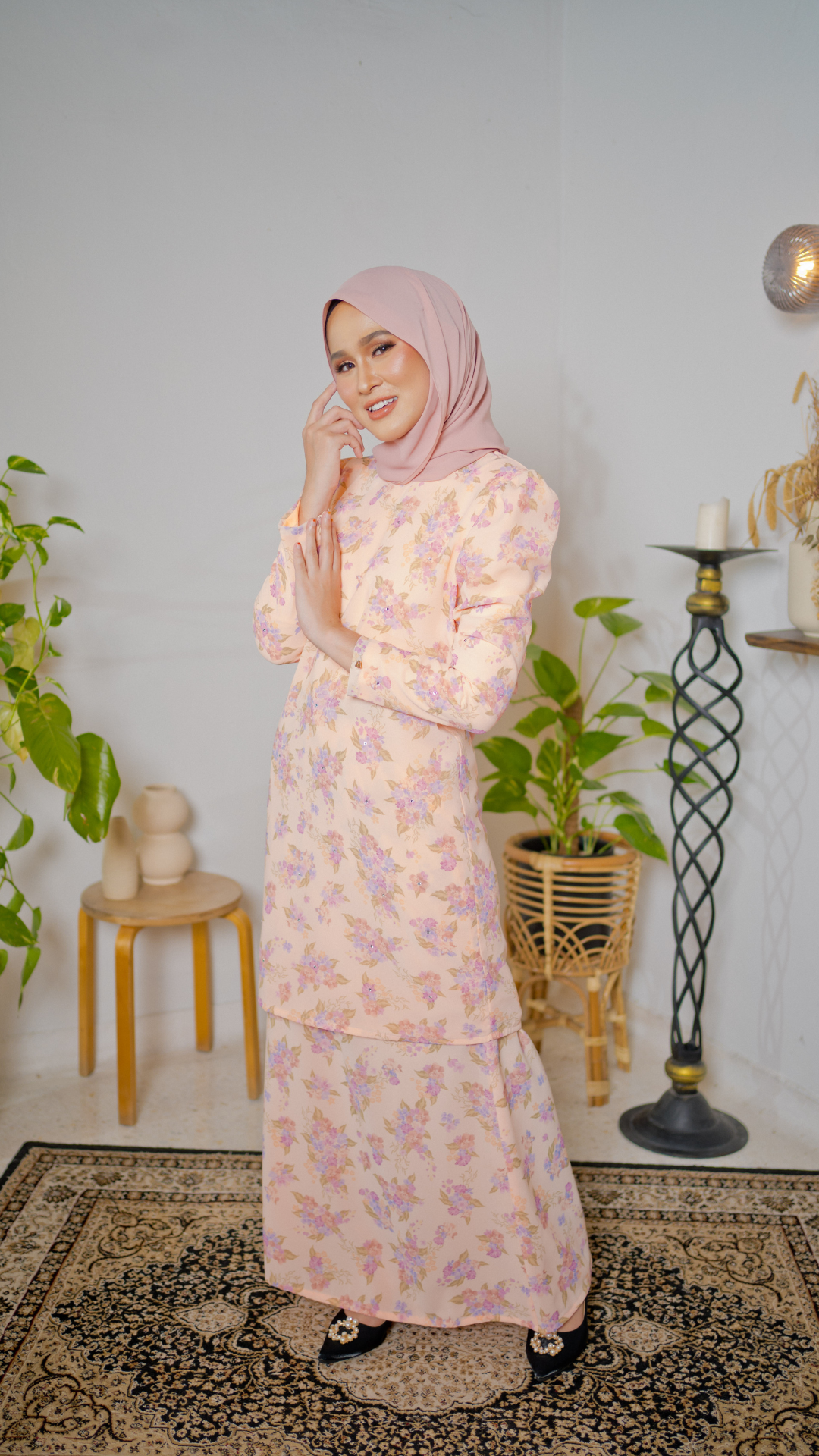 Kurung Maharani - Pastel Cream