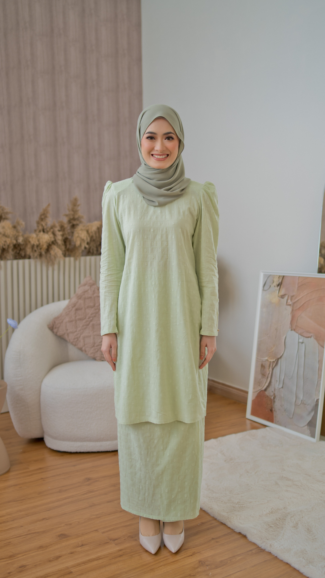 Kurung Nayla - Pastel Green