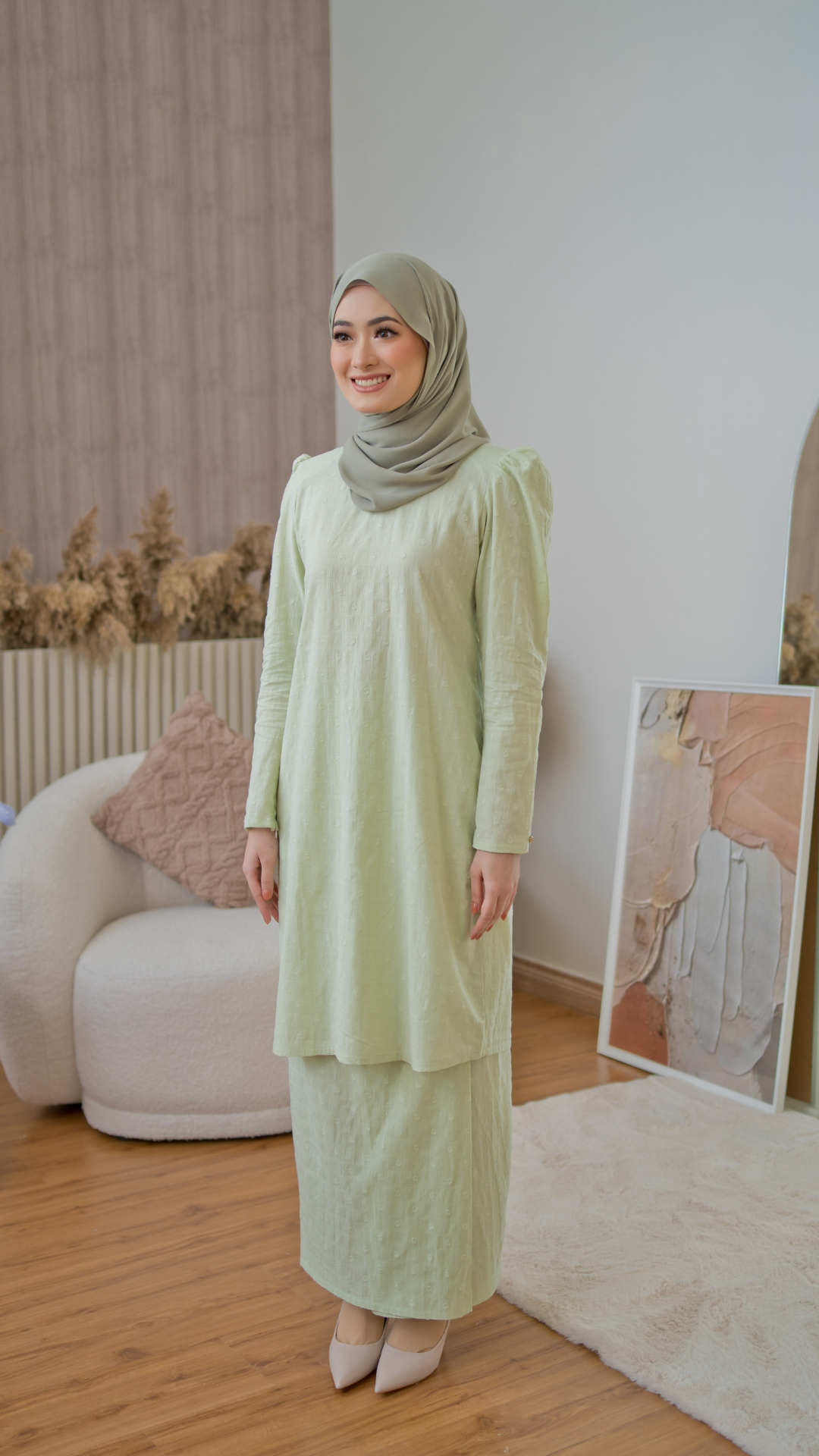 Kurung Nayla - Pastel Green