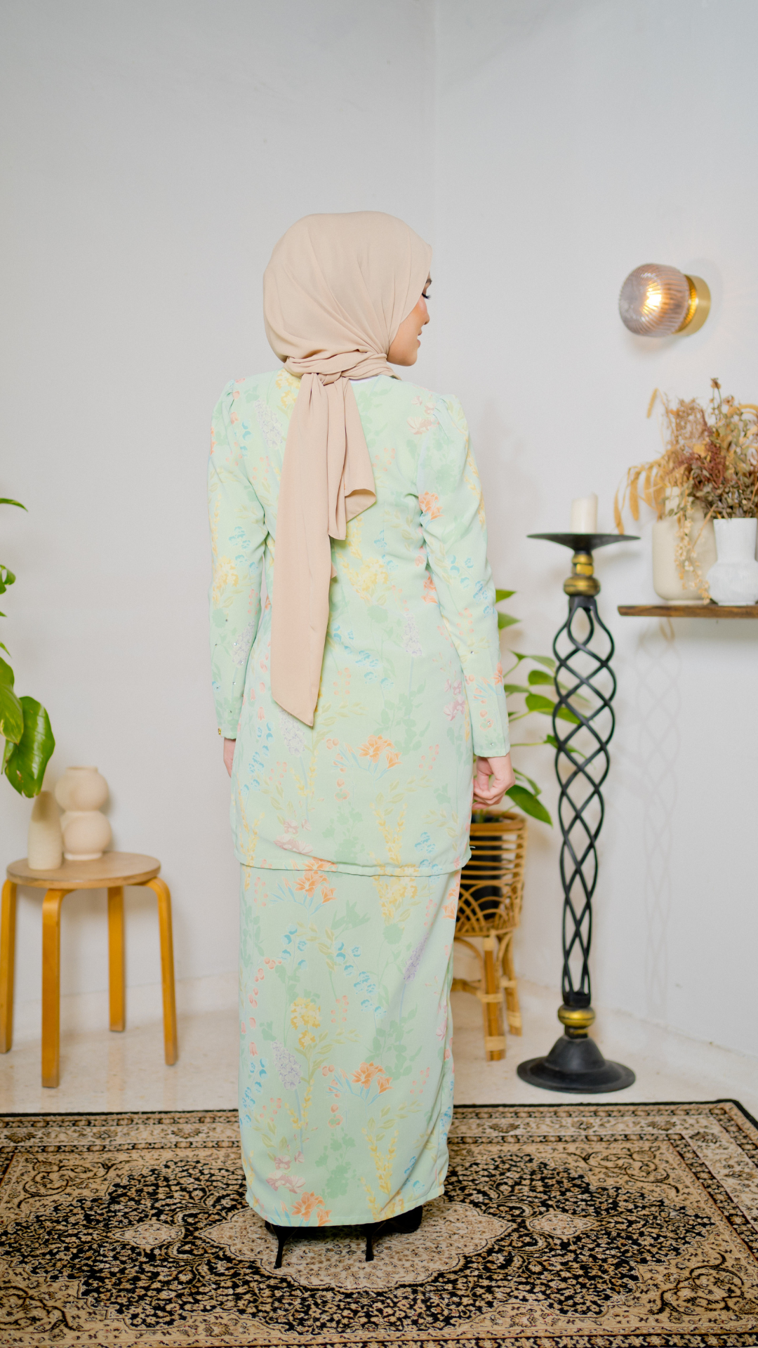 Kurung Bidasari - Pastel Green