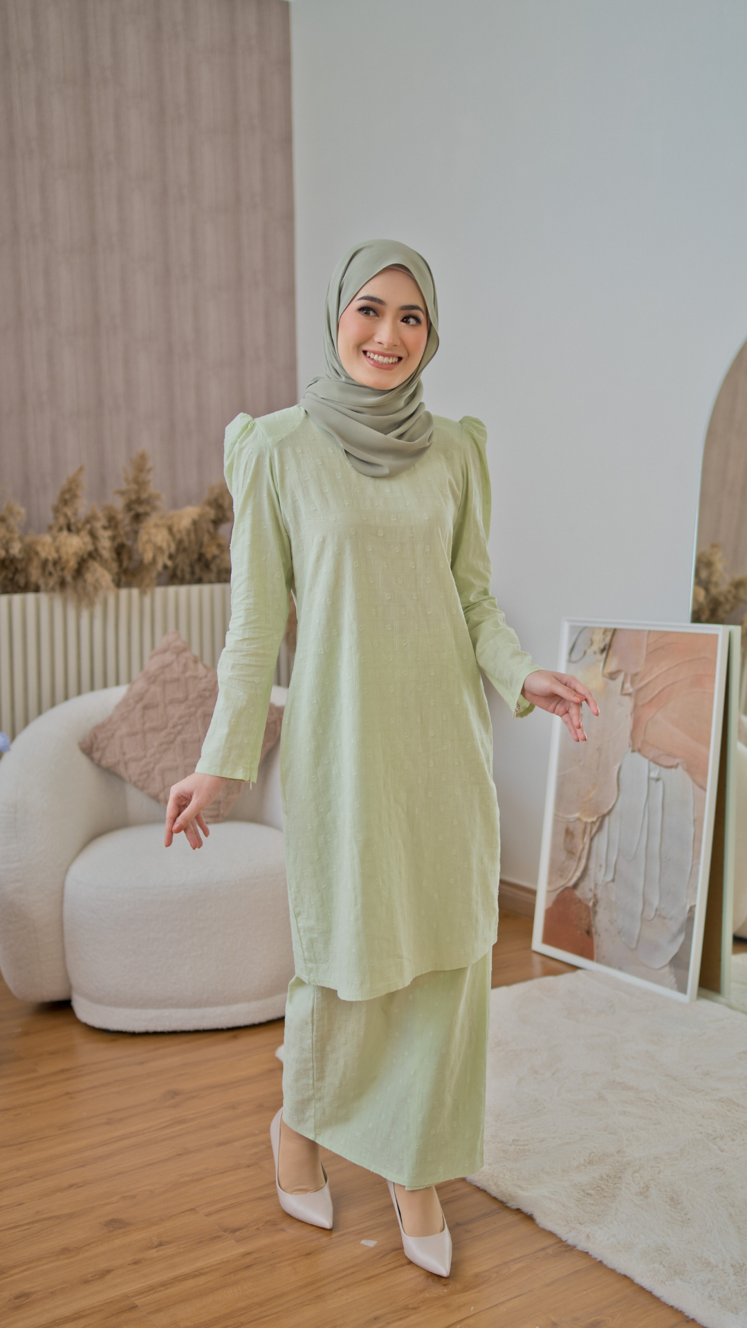 Kurung Nayla - Pastel Green