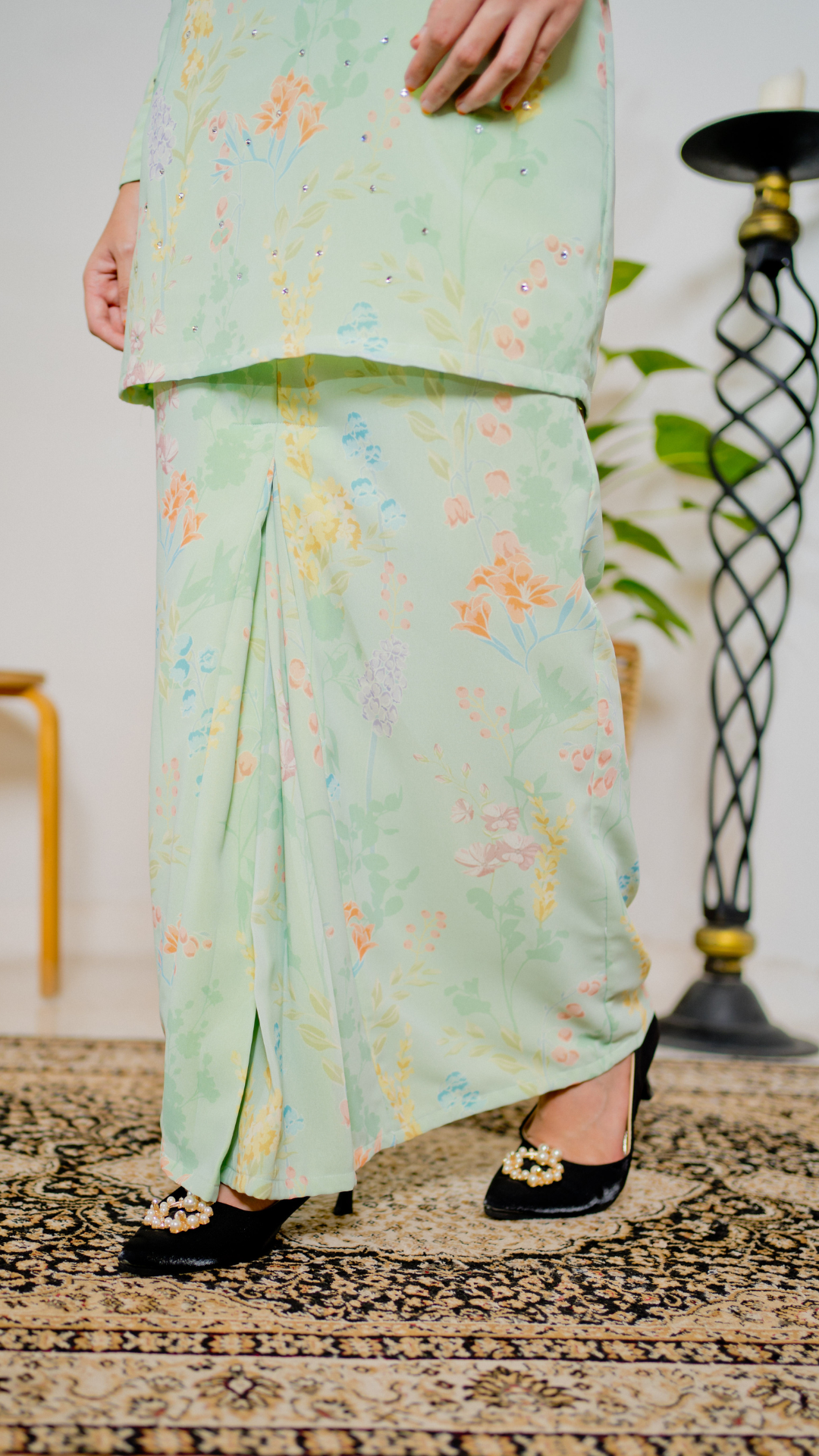 Kurung Bidasari - Pastel Green