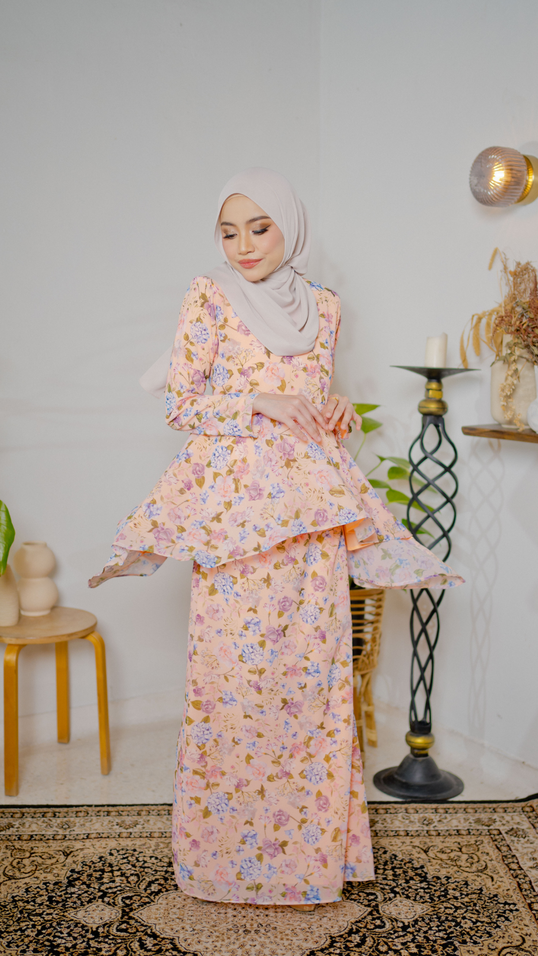 Kurung Juwita - Pastel Orange