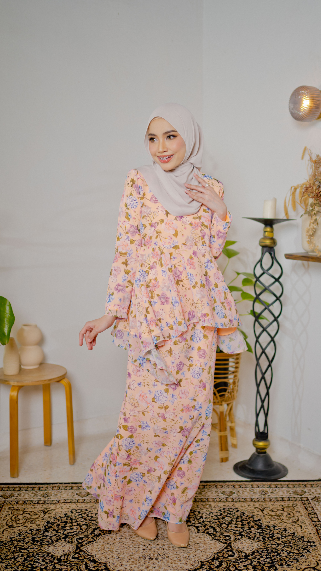 Kurung Juwita - Pastel Orange