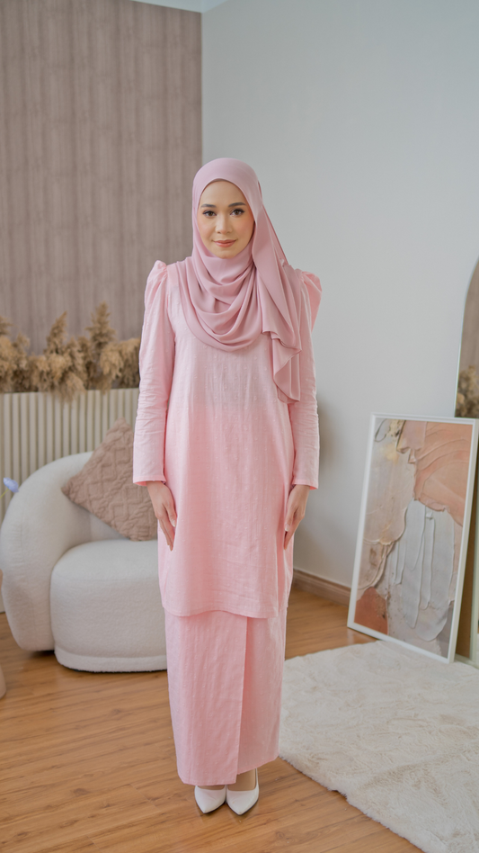 Kurung Nayla - Pastel Pink