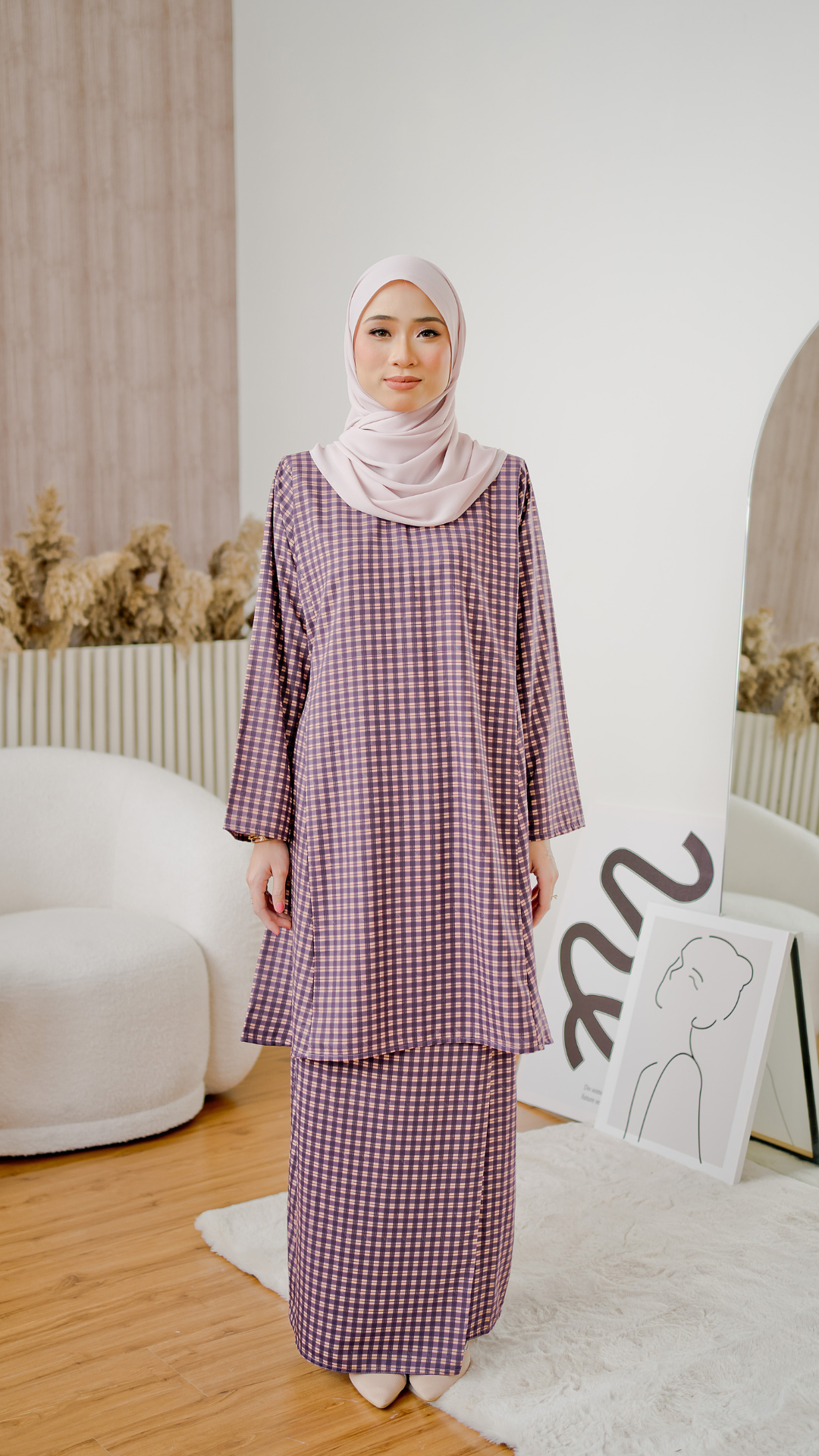 Kurung Cassandra - Plum Purple