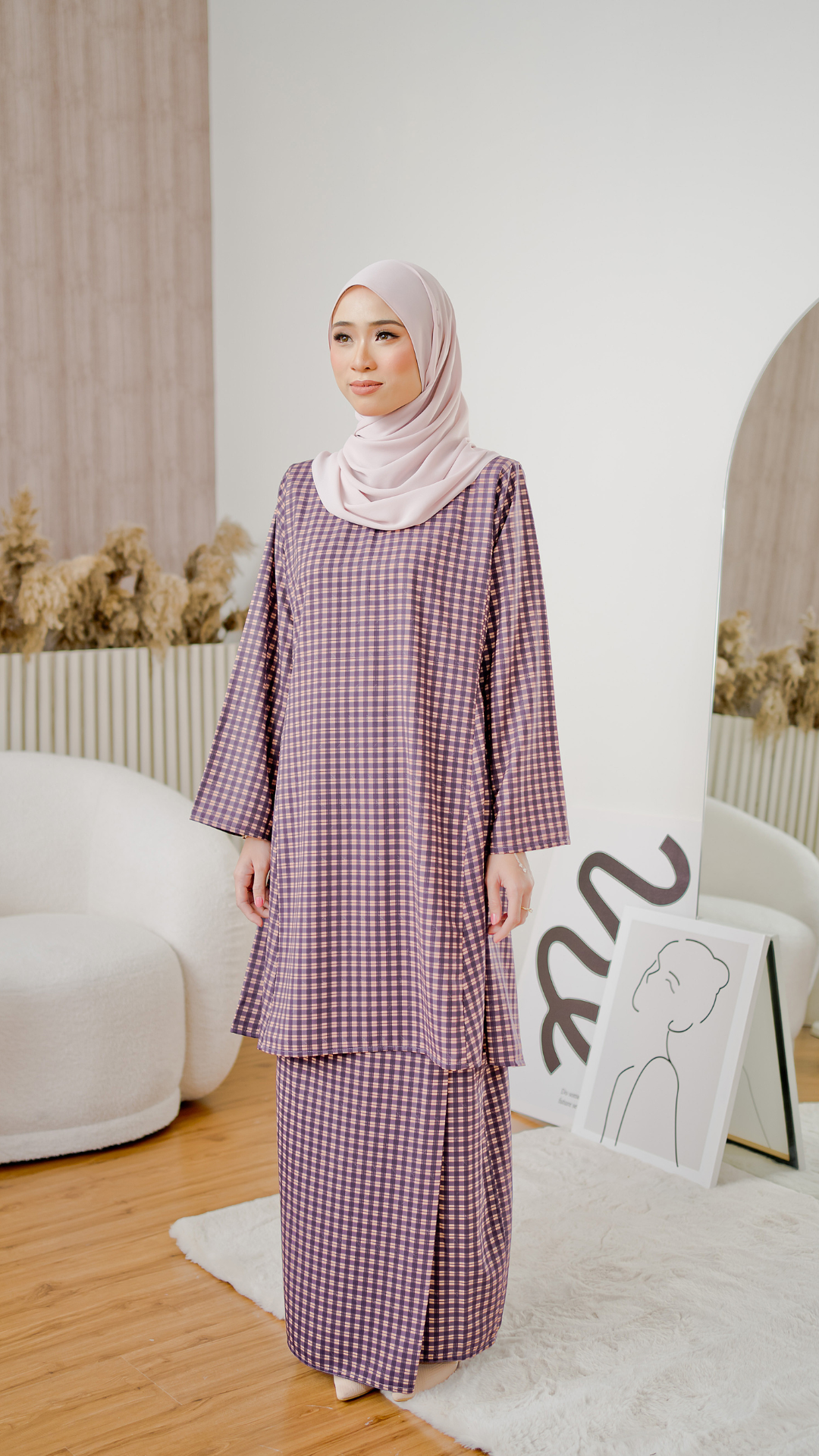 Kurung Cassandra - Plum Purple