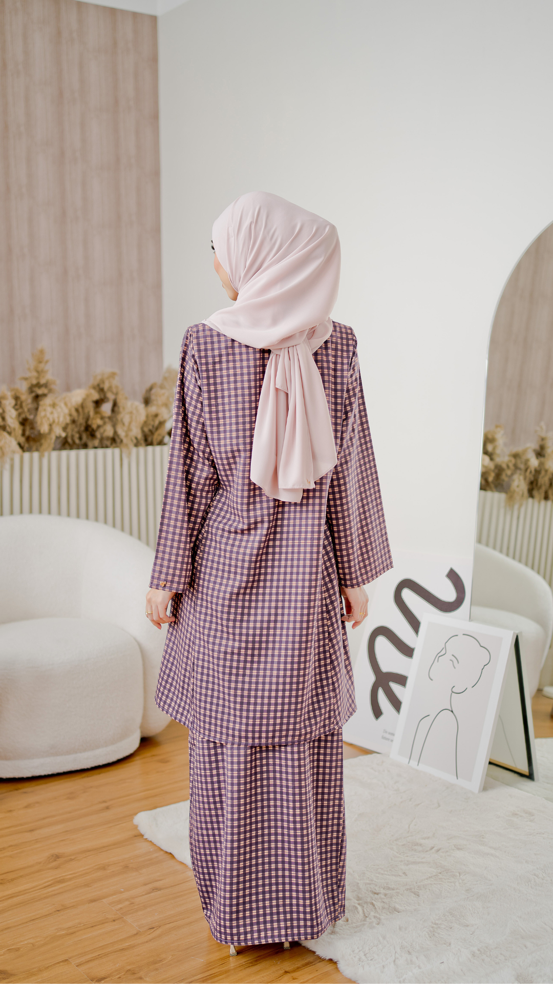 Kurung Cassandra - Plum Purple