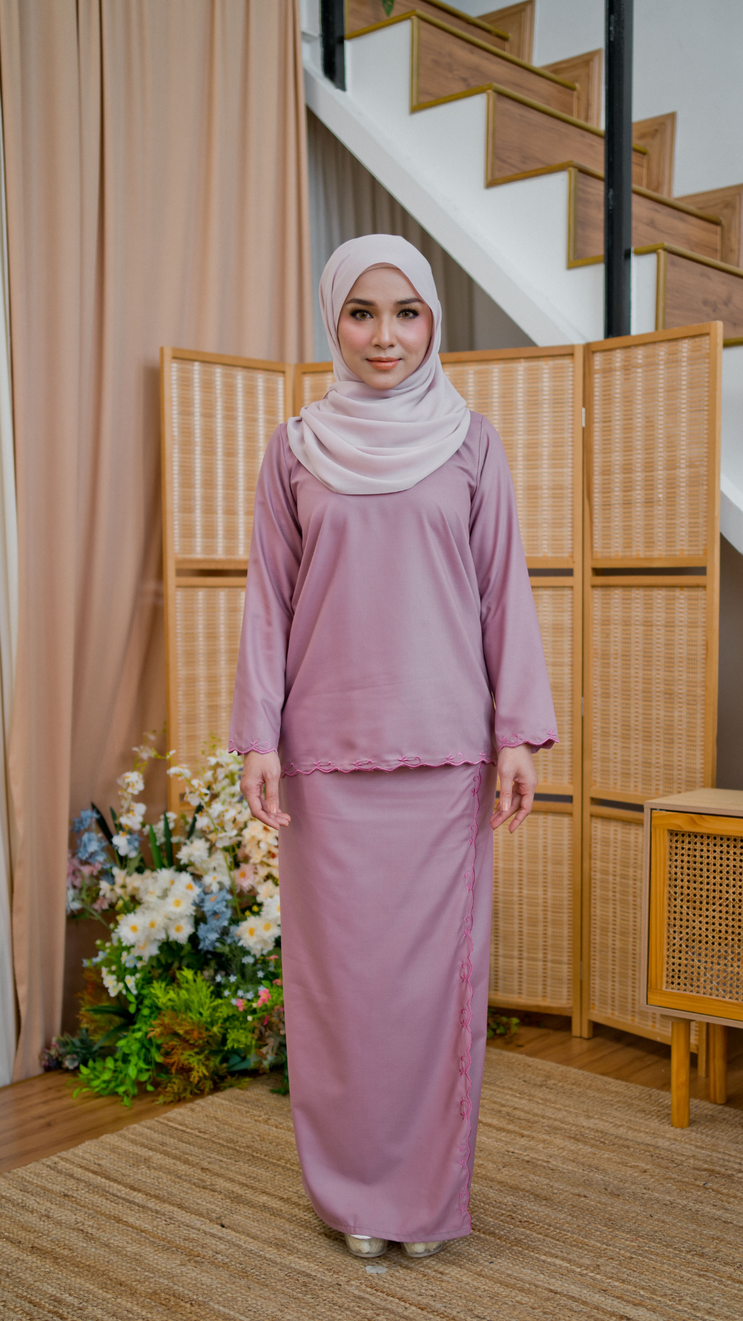 Kurung Azizah - Rouge Pink