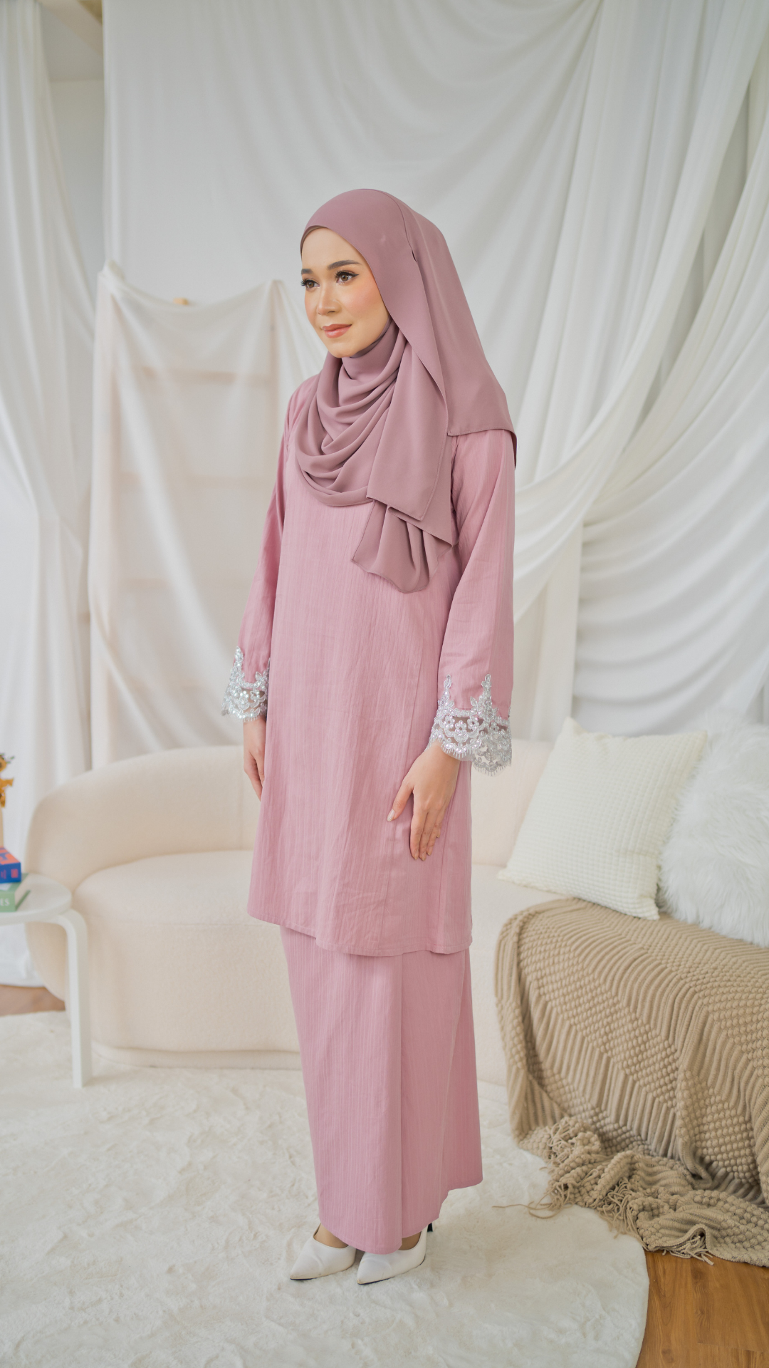 Kurung Dewi - Rouge Pink