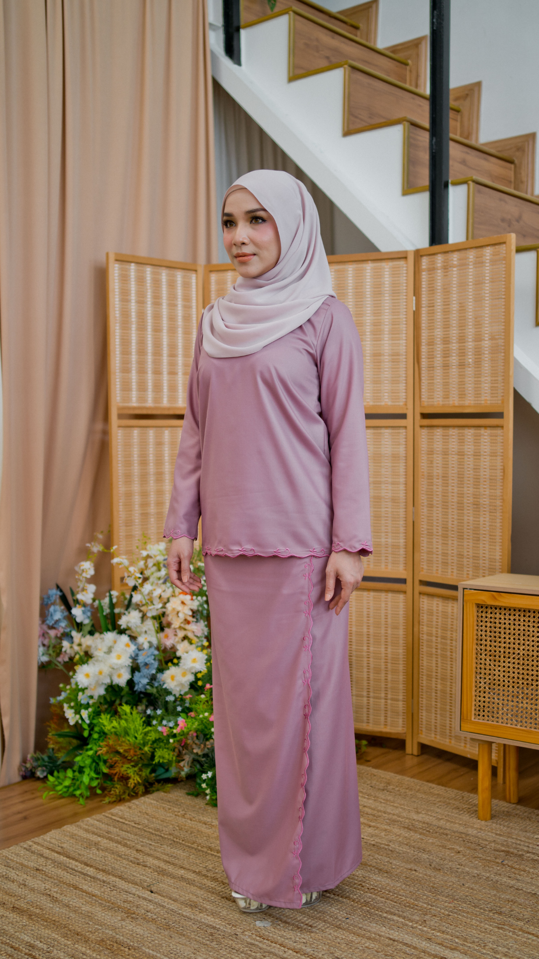 Kurung Azizah - Rouge Pink